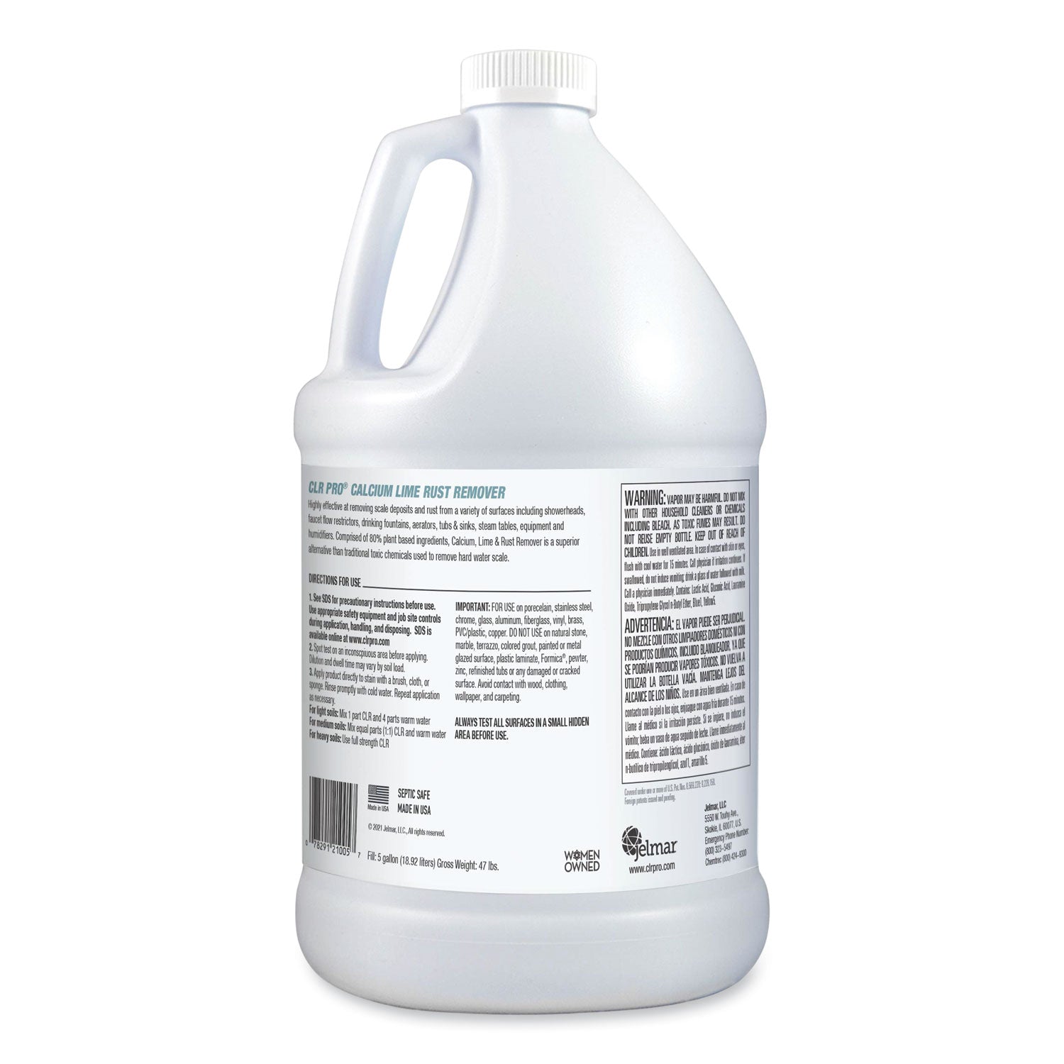 CLR PRO Calcium, Lime and Rust Remover, 1 gal Bottle, 4/Carton
