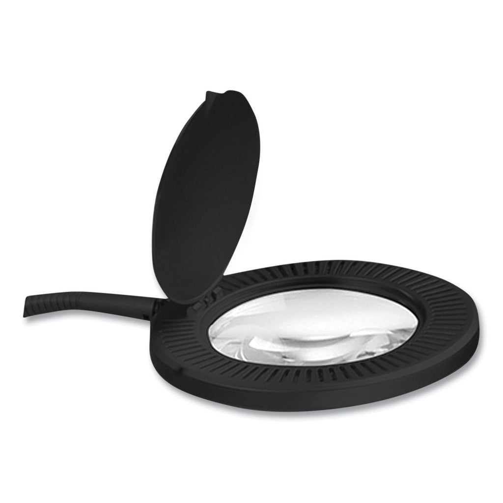 Alera Clamp-On, 3 Diopter LED Desktop Magnifier, 6.88"w x 16.63"d x 16.75"h, Black
