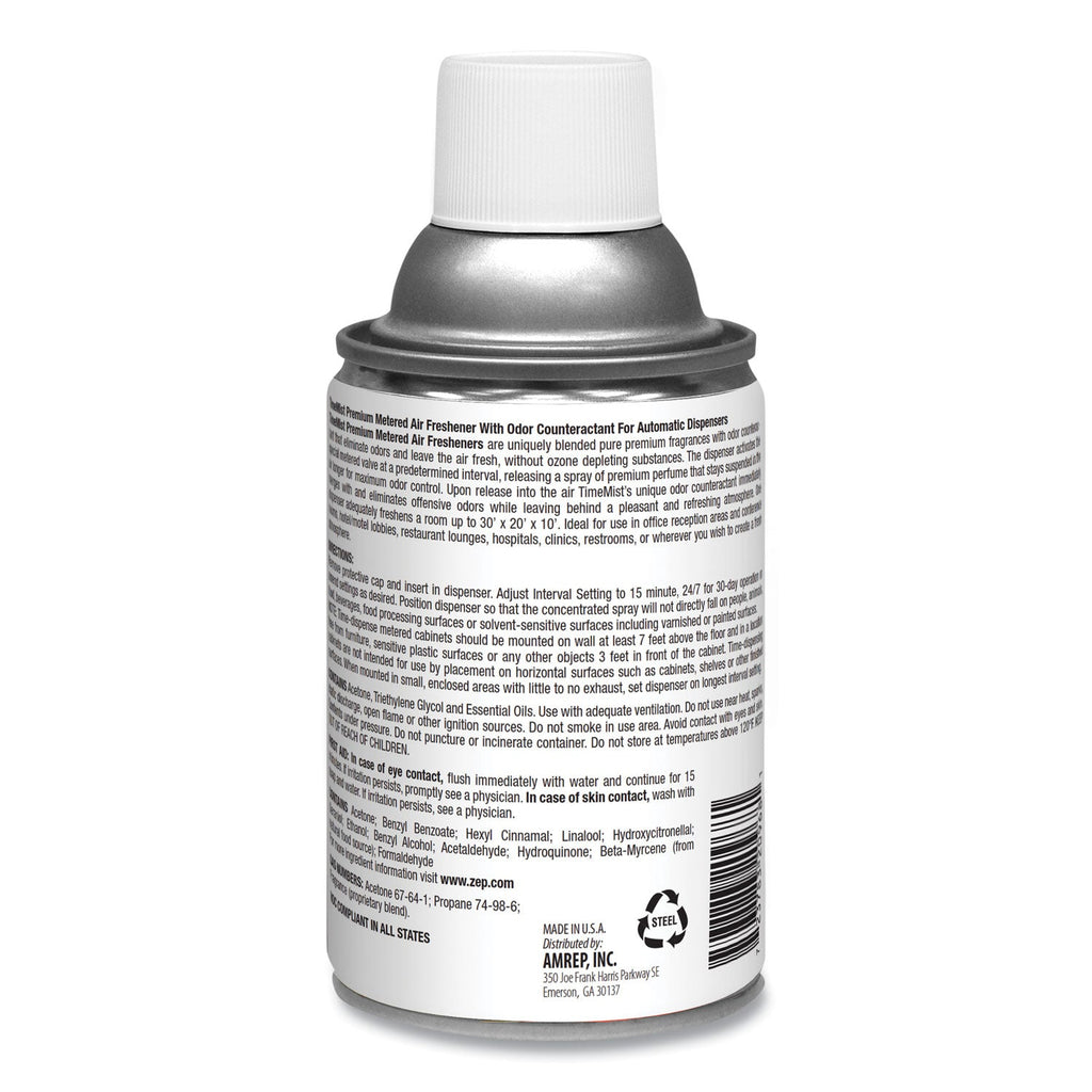 TimeMist Premium Metered Air Freshener Refill, Bamboo and Green Tea 6.6 oz Aerosol Spray, 12/Carton