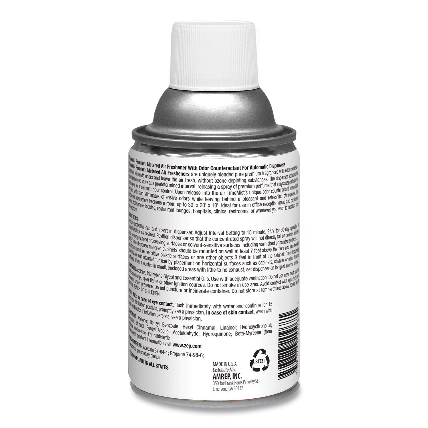 TimeMist Premium Metered Air Freshener Refill, Bamboo and Green Tea 6.6 oz Aerosol Spray, 12/Carton