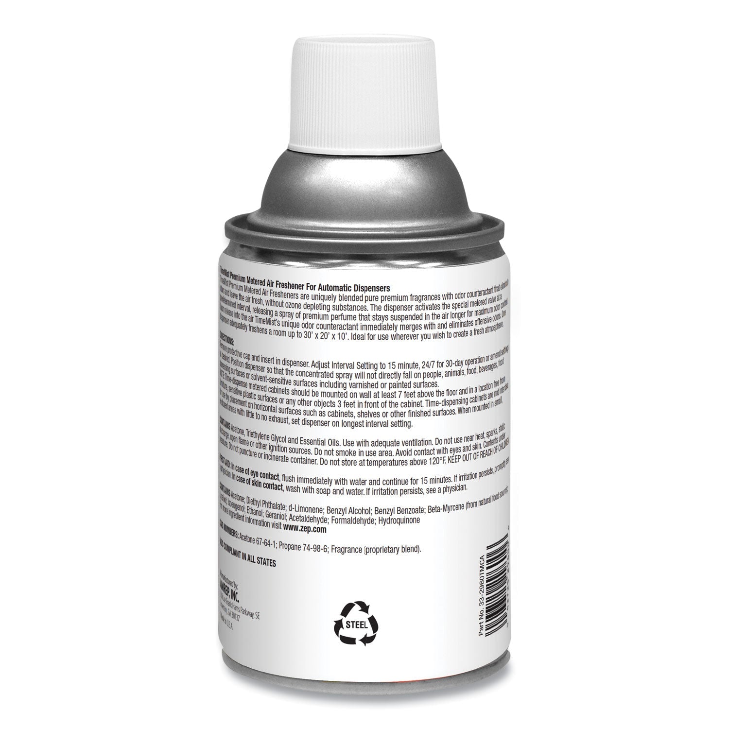 TimeMist Premium Metered Air Freshener Refill, Mango, 6.6 oz Aerosol Spray, 12/Carton