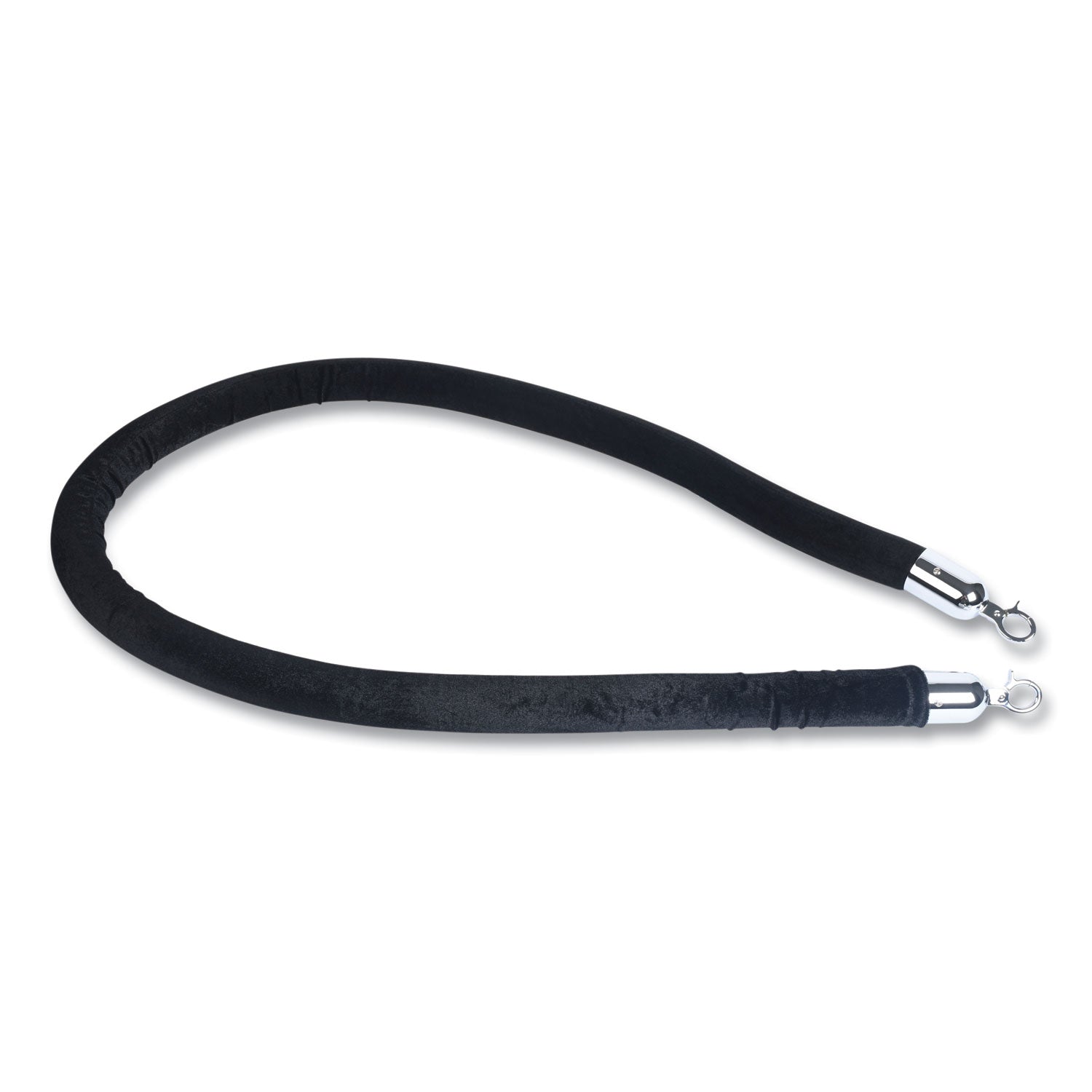 Tatco Crowd Control Rope, Velour, 6 ft, Black