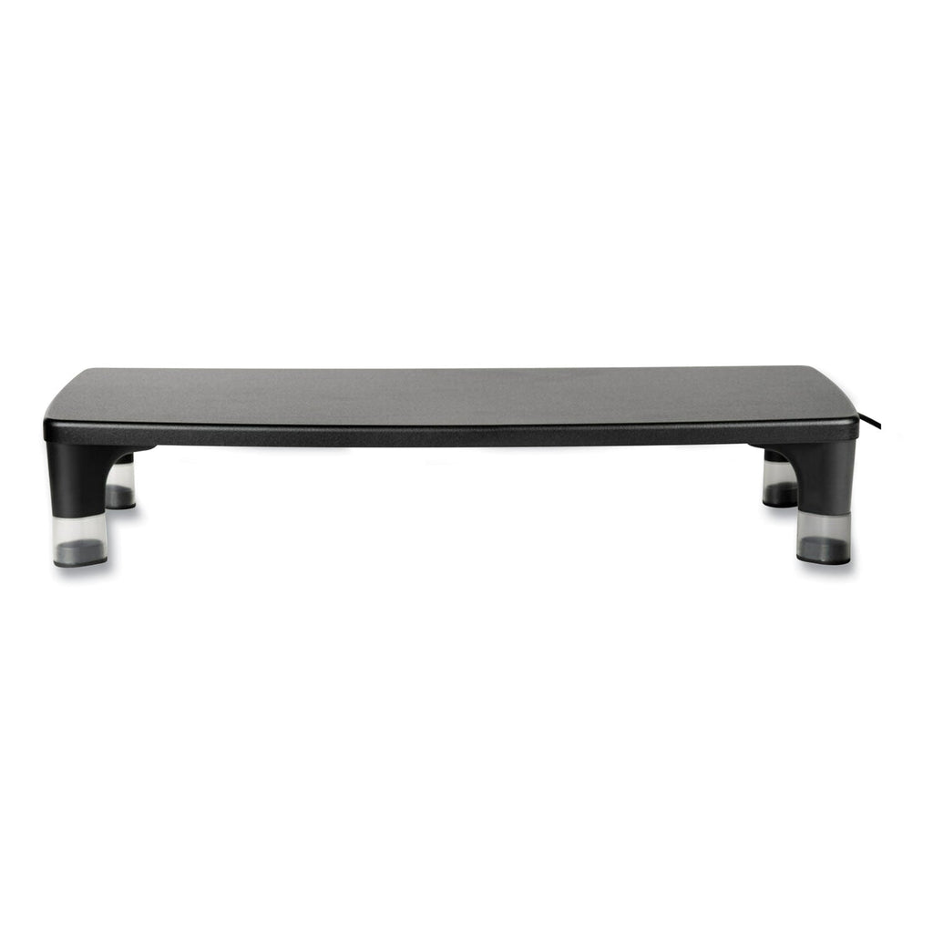 3M Monitor Stand MS100B, 21.6 x 9.4 x 2.7 to 3.9, Black/Clear, Supports 33 lb