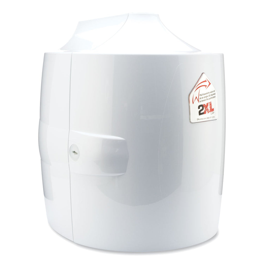 2XL Contemporary Wall Mount Wipe Dispenser, 11 x 11 x 13, White