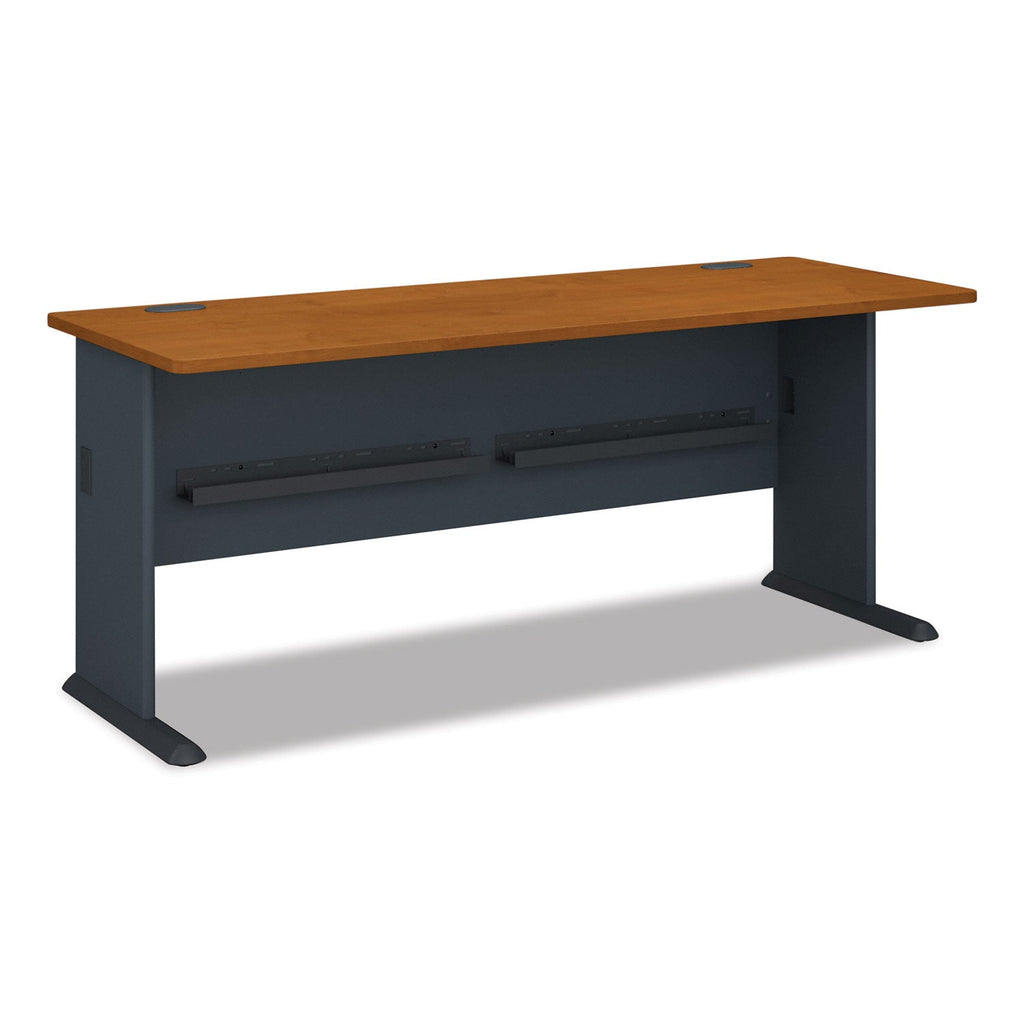 Bush Enterprise Collection Double Pedestal Desk, 70.13" x 28.63" x 29.75", Harvest Cherry, (Box 2 of 2)