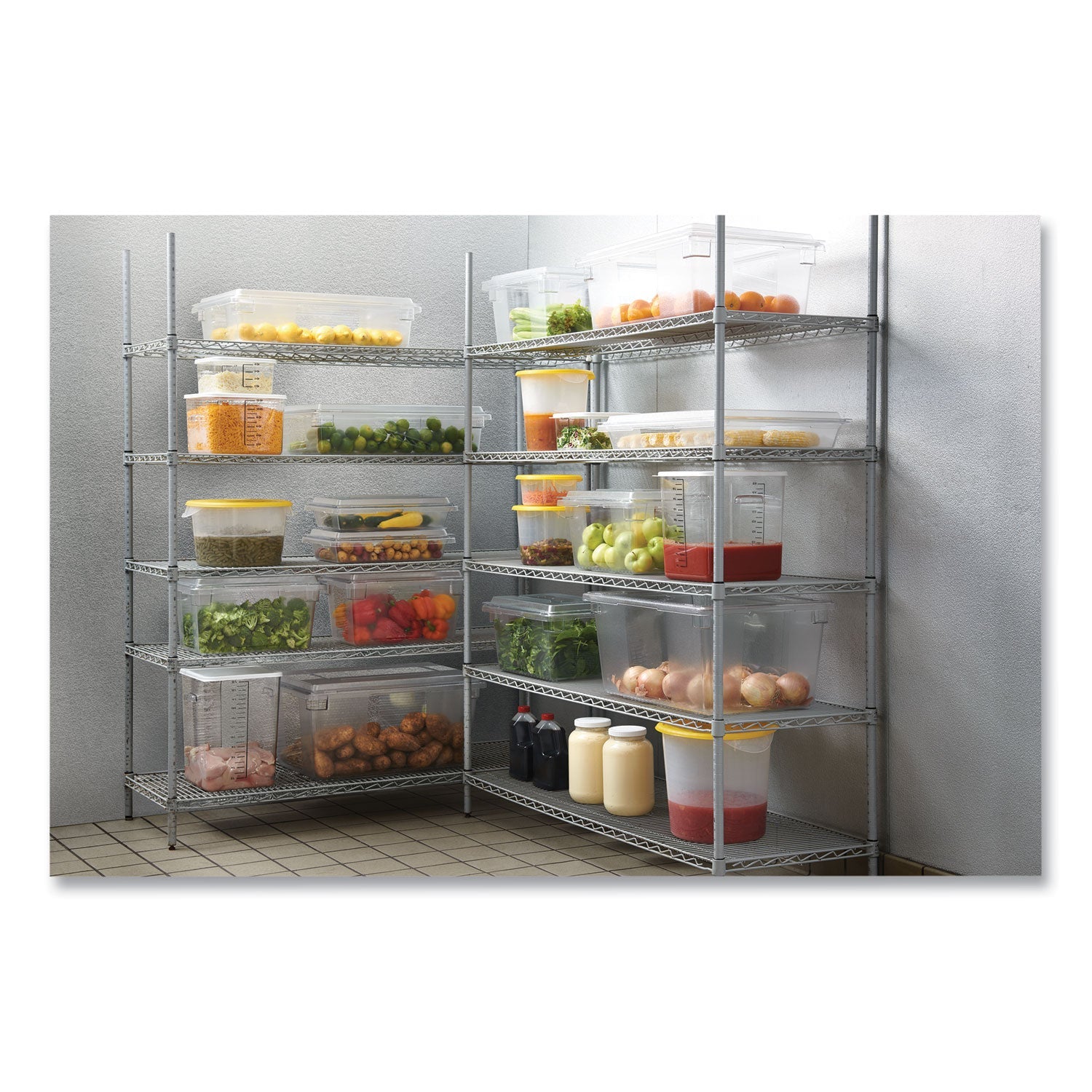 Rubbermaid Food/Tote Boxes, 3.5 gal, 18 x 12 x 6, Clear, Plastic