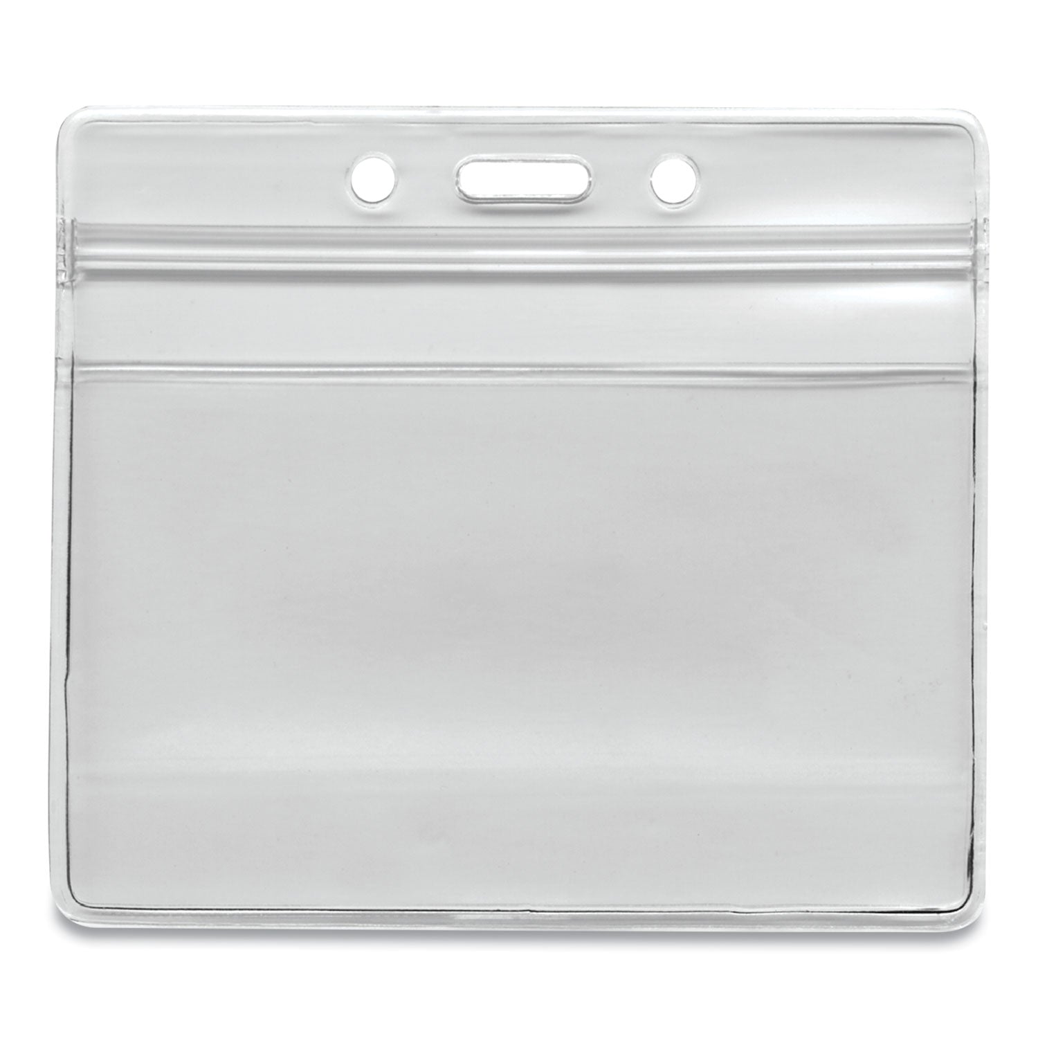 Advantus Resealable ID Badge Holders, Horizontal, Frosted 4.13" x 3.75" Holder, 3.75" x 2.62" Insert, 50/Pack