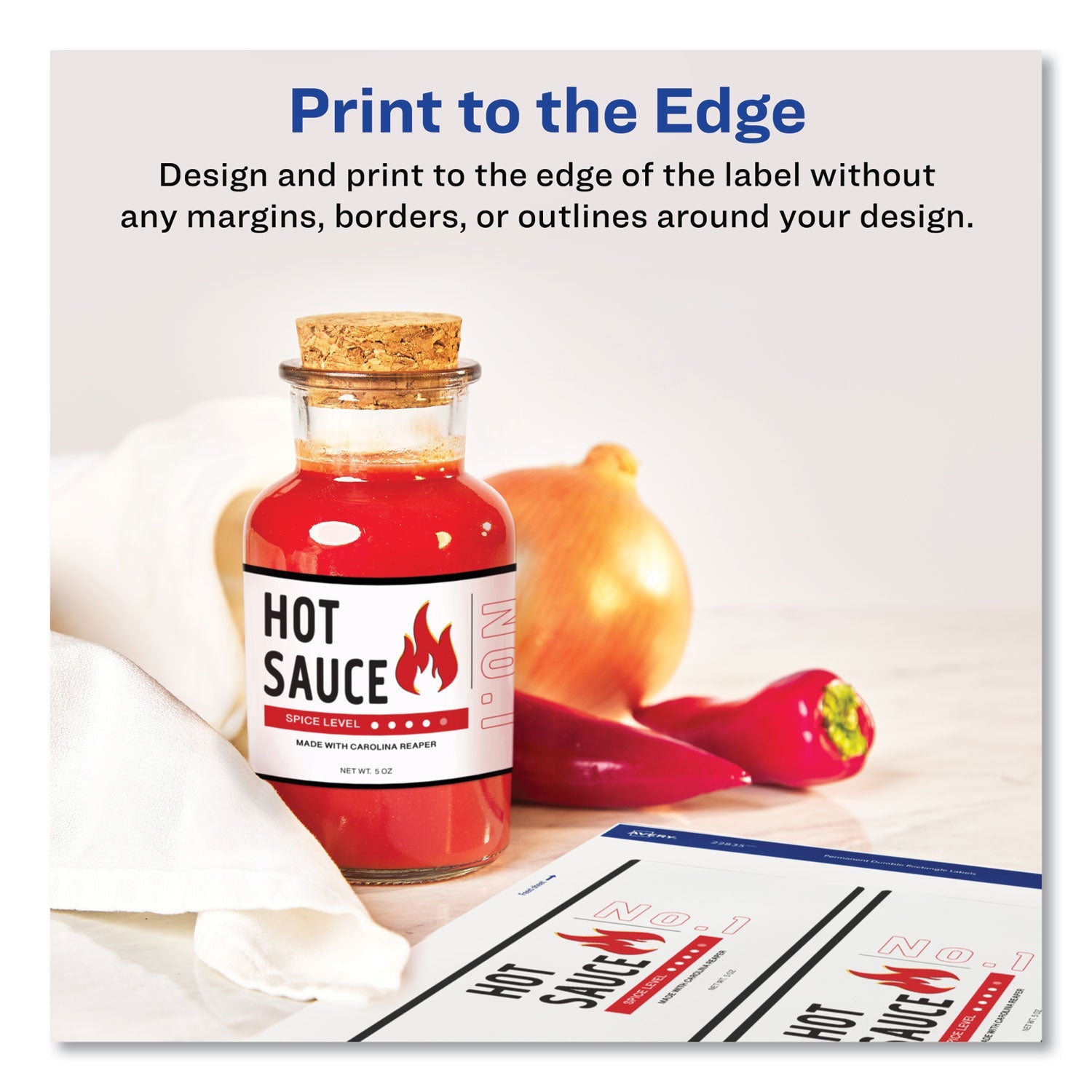 Avery Durable Water-Resistant Wraparound Labels w/ Sure Feed, 3.25 x 7.75, 16/PK
