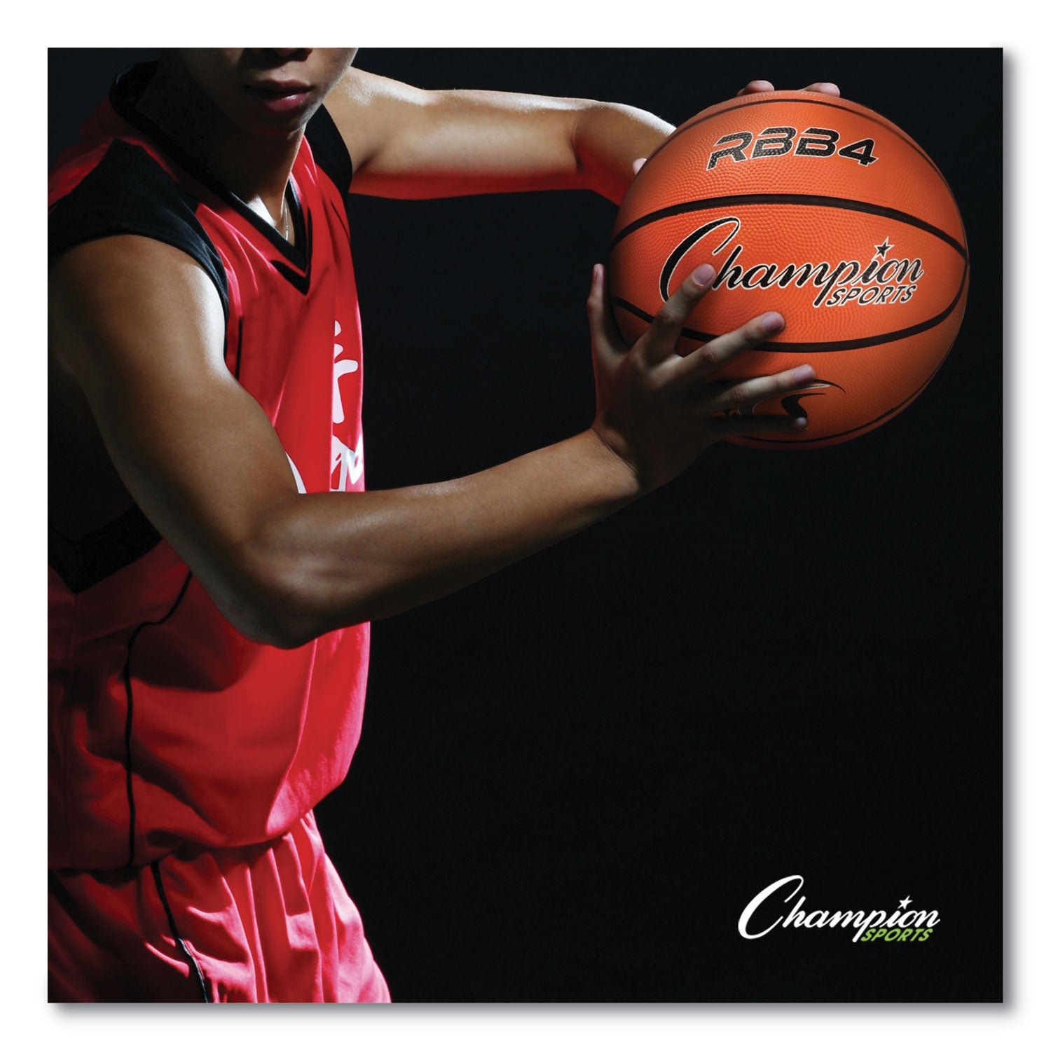Champion Sports Rubber Sports Ball, For Basketball, No. 6, Intermediate Size, Orange