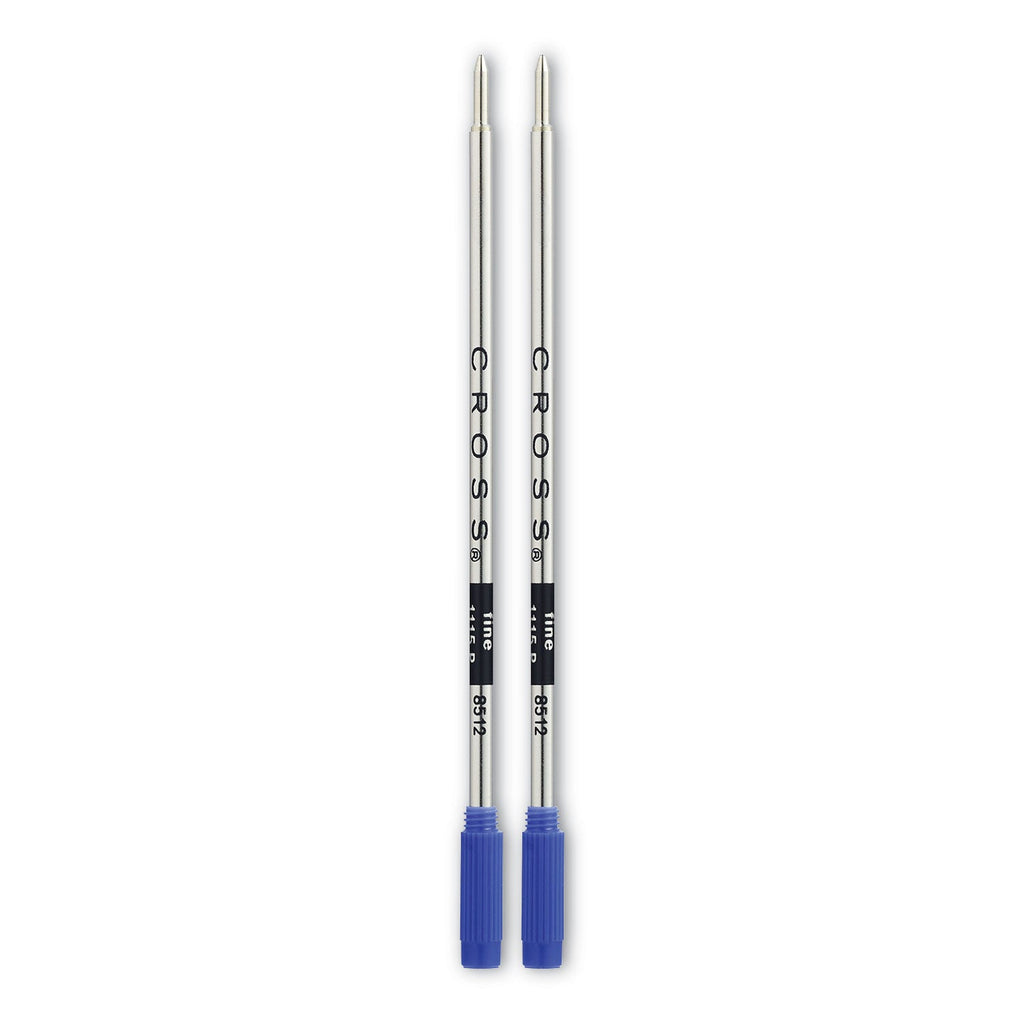 Cross Refills for Cross Ballpoint Pens, Fine Conical Tip, Blue Ink, 2/Pack