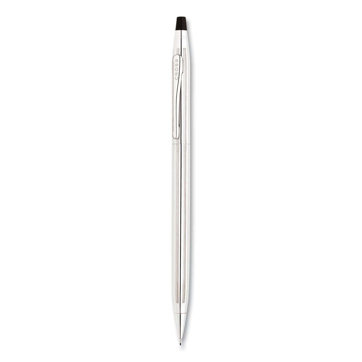 Cross Classic Century Ballpoint Pen and Pencil Set, 0.7 mm Black Pen, 0.7 mm HB Pencil, Chrome/Black Barrels