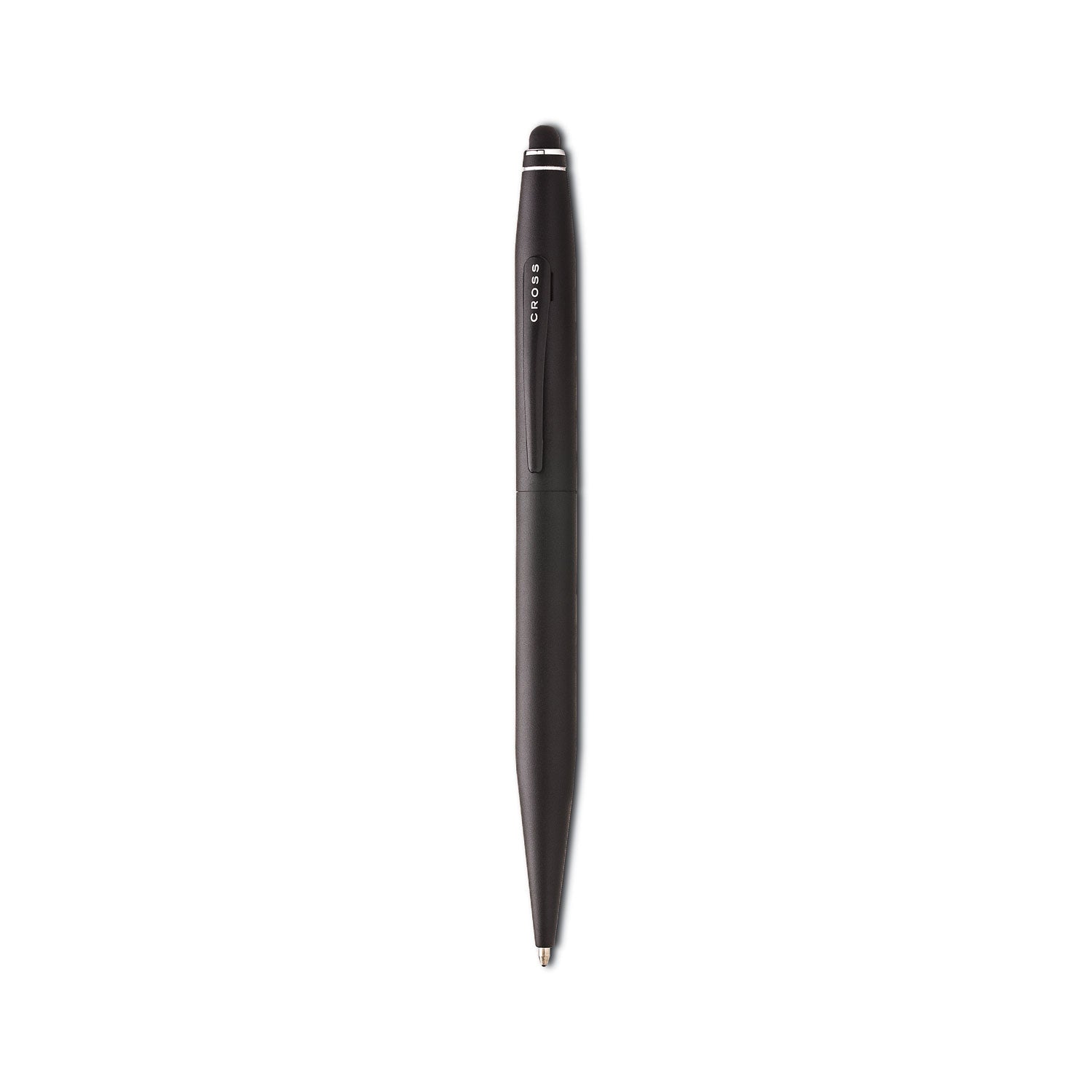 Cross Tech 2 Ballpoint Pen/Stylus, Retractable, Medium 0.7 mm, Black Ink, Black Barrel