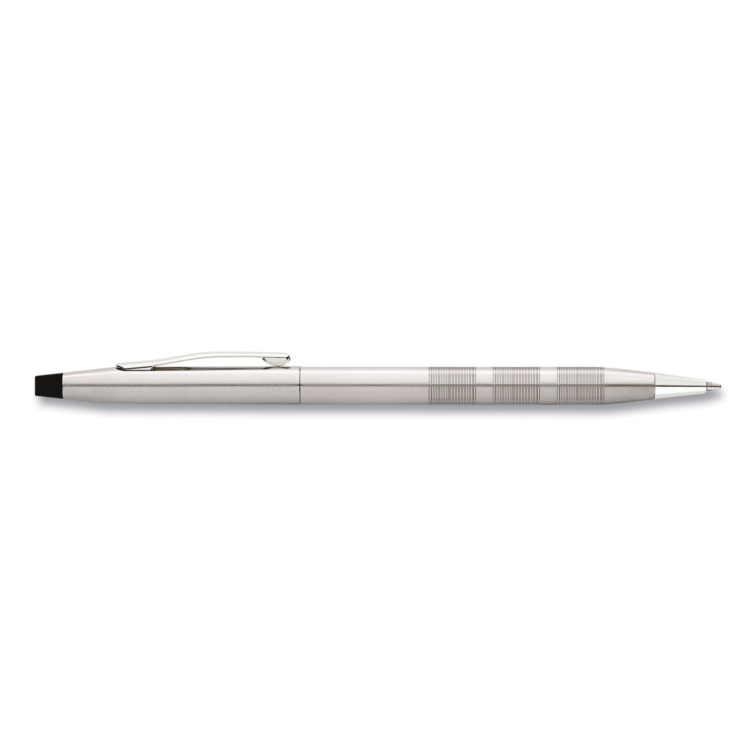 Cross Classic Century Twist-Action Ballpoint Pen, Retractable, Medium 1 mm, Black Ink, Satin Chrome Barrel
