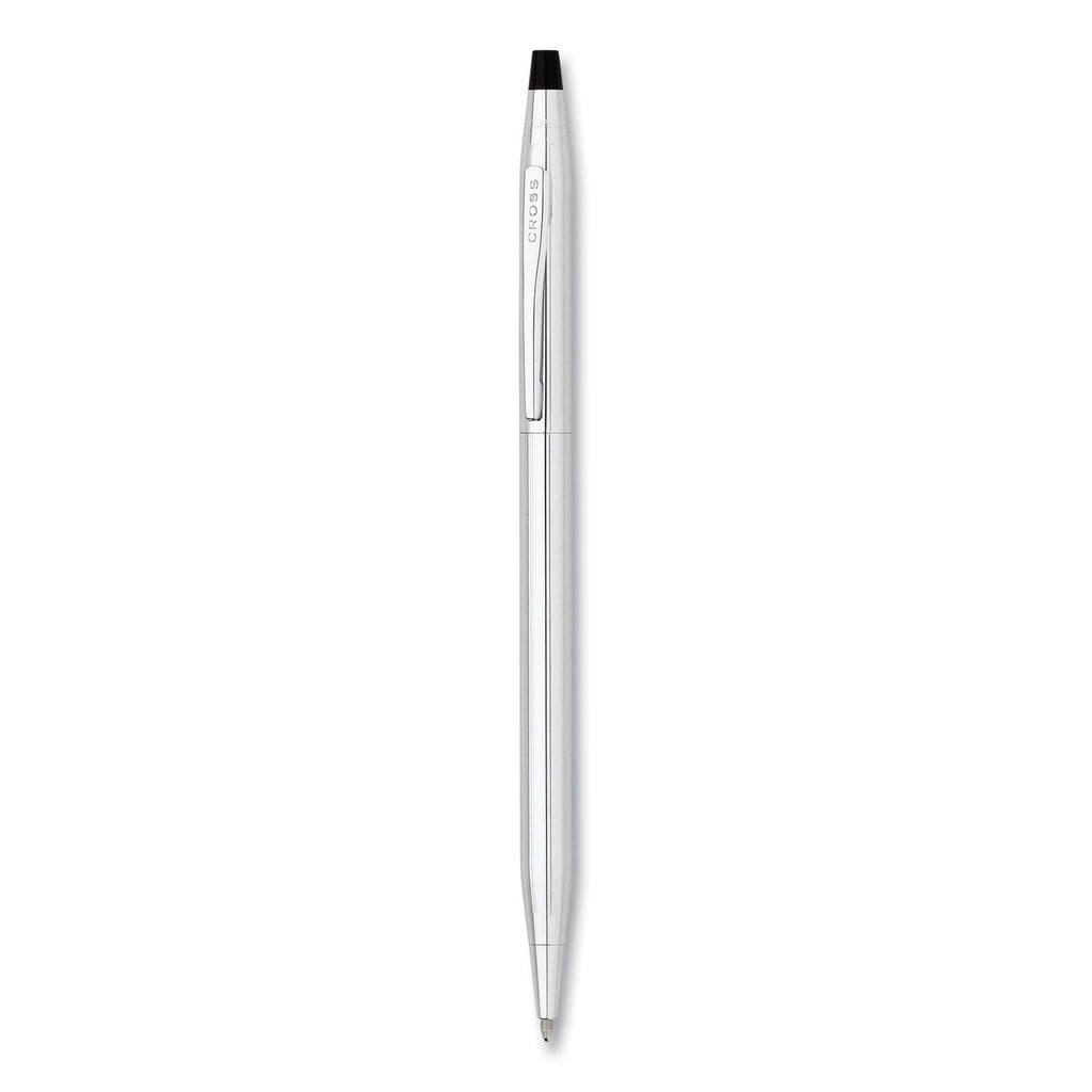 Cross Classic Century Twist-Action Ballpoint Pen, Retractable, Medium 1 mm, Black Ink, Chrome Barrel