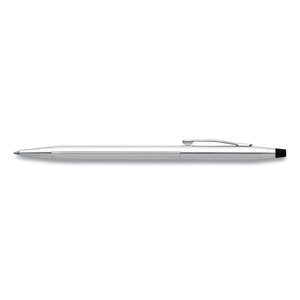 Cross Classic Century Twist-Action Ballpoint Pen, Retractable, Medium 1 mm, Black Ink, Chrome Barrel