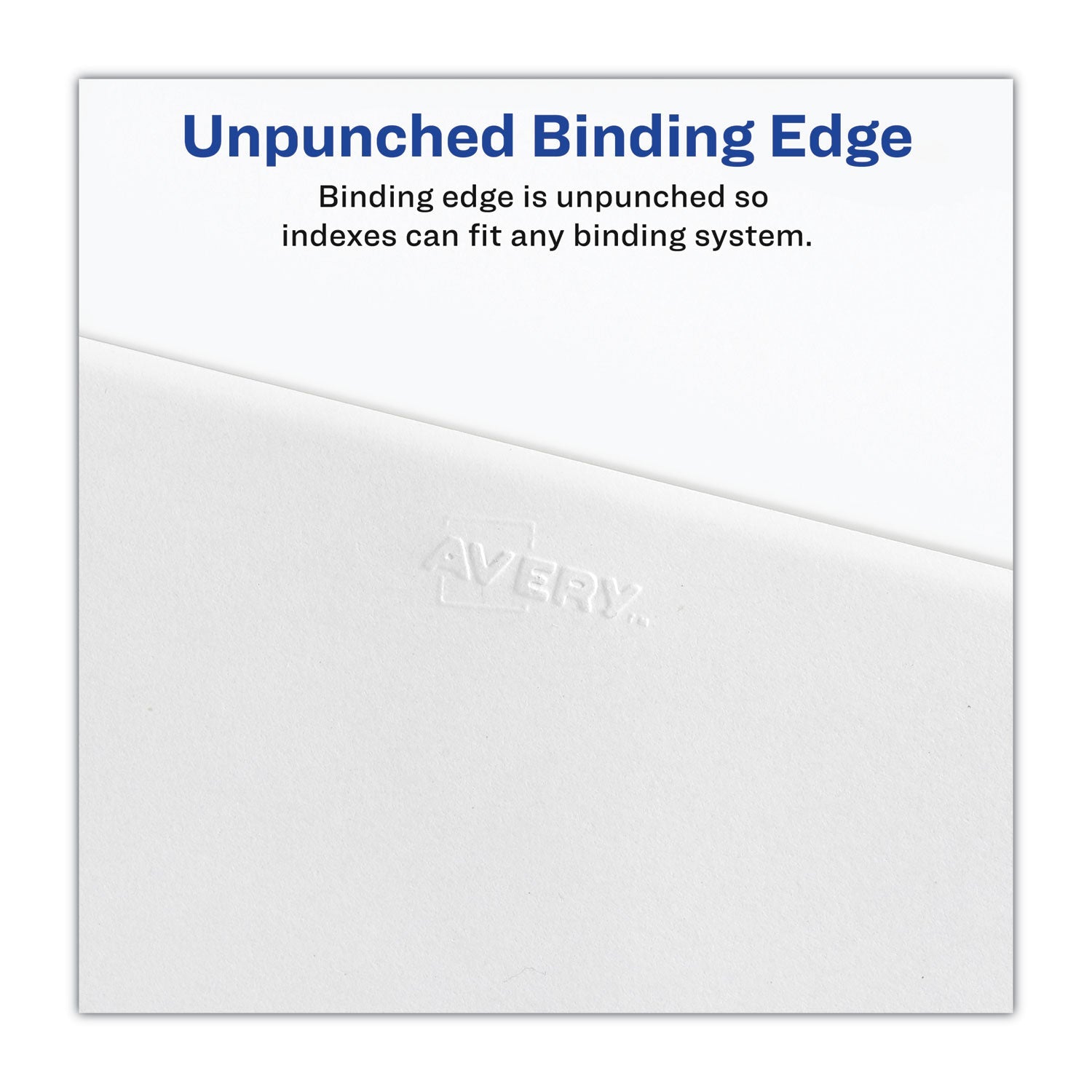 Avery Blank Tab Legal Exhibit Index Divider Set, 25-Tab, 11 x 8.5, White, 1 Set