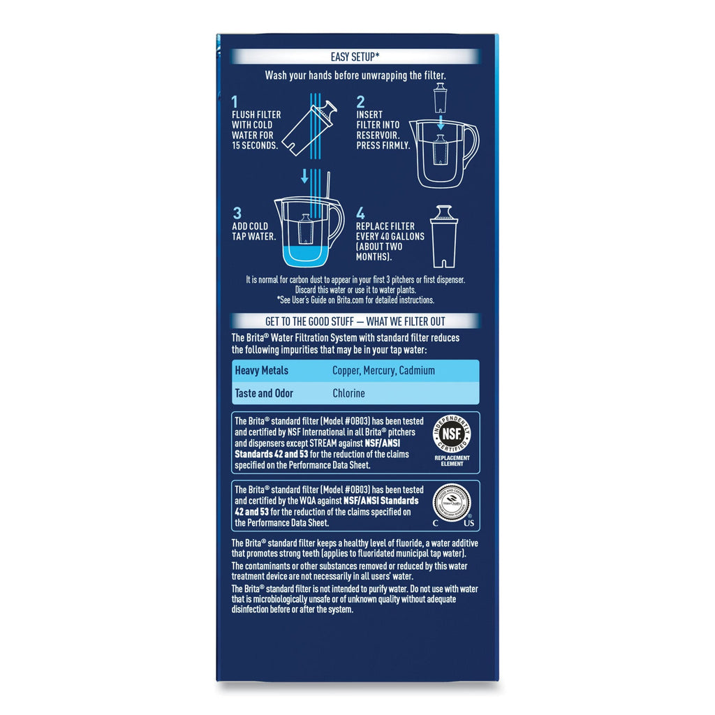 Brita Water Filter Pitcher Advanced Replacement Filters, 3/Pack