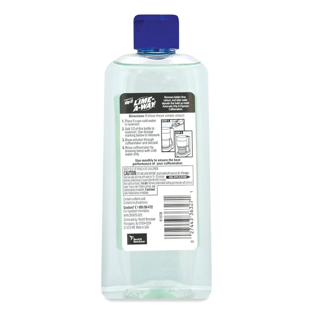 LIME-A-WAY Dip-It Coffeemaker Descaler and Cleaner, 7 oz Bottle, 8/Carton