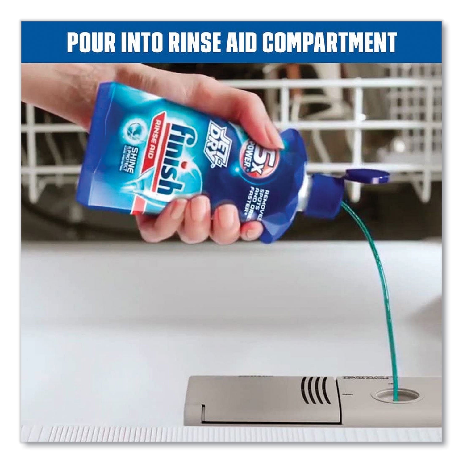 FINISH Jet-Dry Rinse Agent, 8.45 oz Bottle, 8/Carton