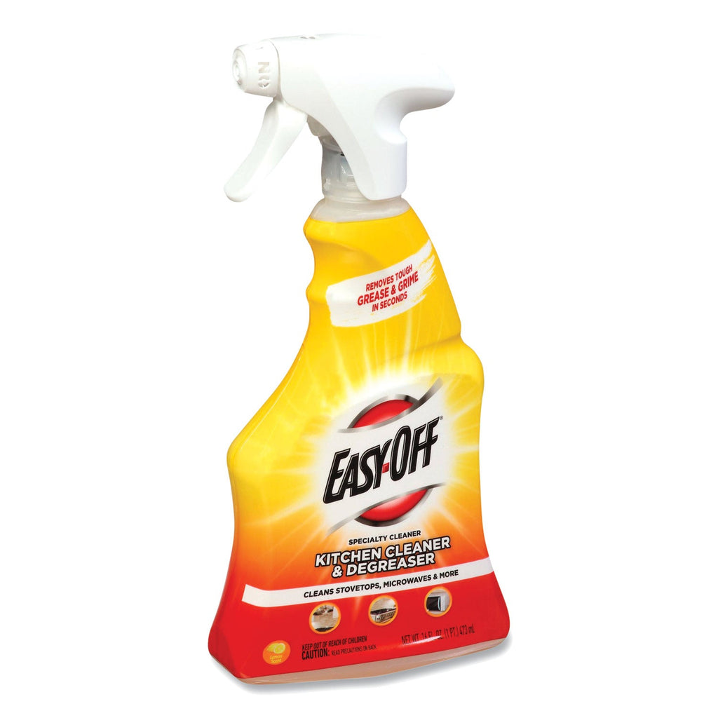 EASY-OFF Kitchen Degreaser, Lemon Scent, 16 oz Spray Bottle