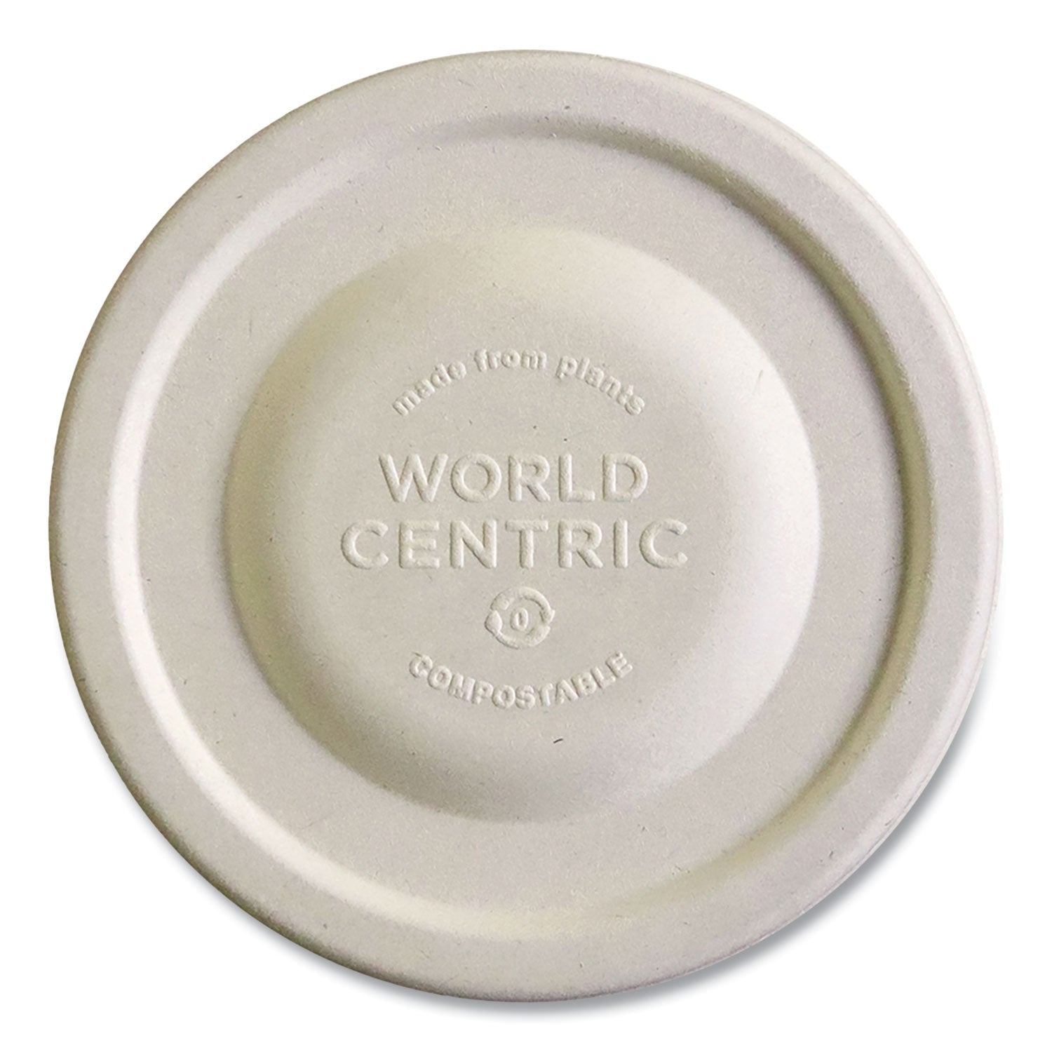 World Centric Fiber Lids for Bowls, 4.7" Diameter, Natural, Paper, 1,000/Carton