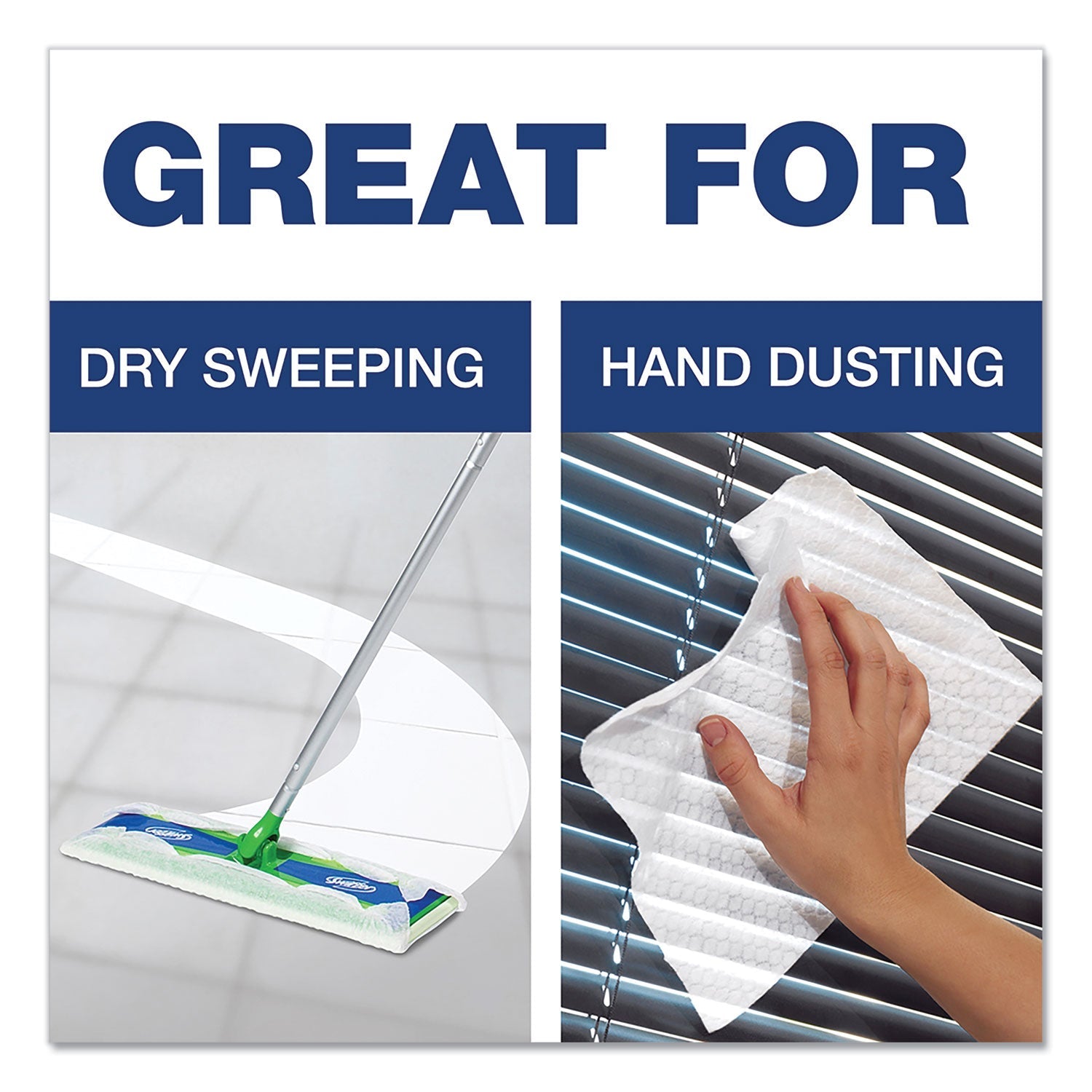 Swiffer Dry Refill Cloths, 10.63 x 8, White, 32/Box