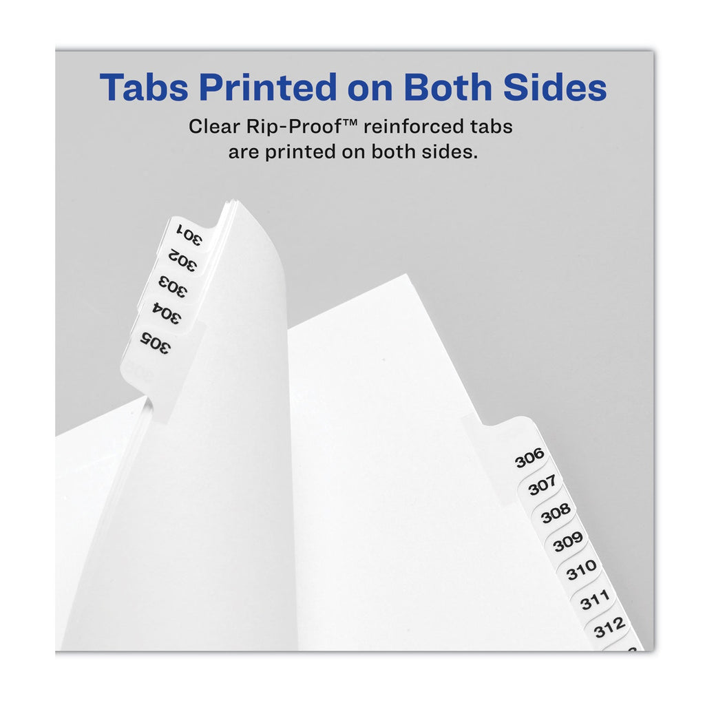 Avery Preprinted Legal Exhibit Side Tab Index Dividers, Avery Style, 10-Tab, 67, 11 x 8.5, White, 25/Pack, (1067)