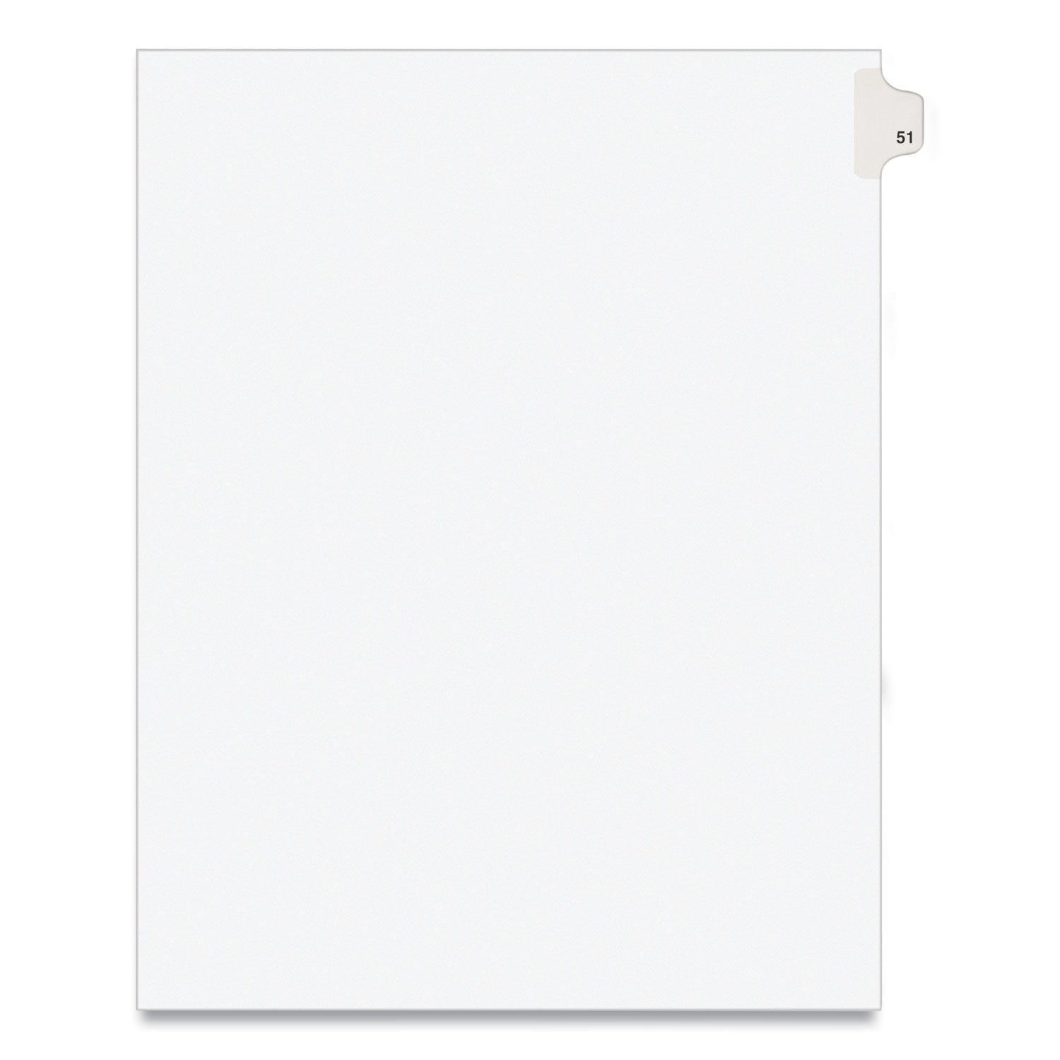 Avery Preprinted Legal Exhibit Side Tab Index Dividers, Avery Style, 10-Tab, 51, 11 x 8.5, White, 25/Pack, (1051)