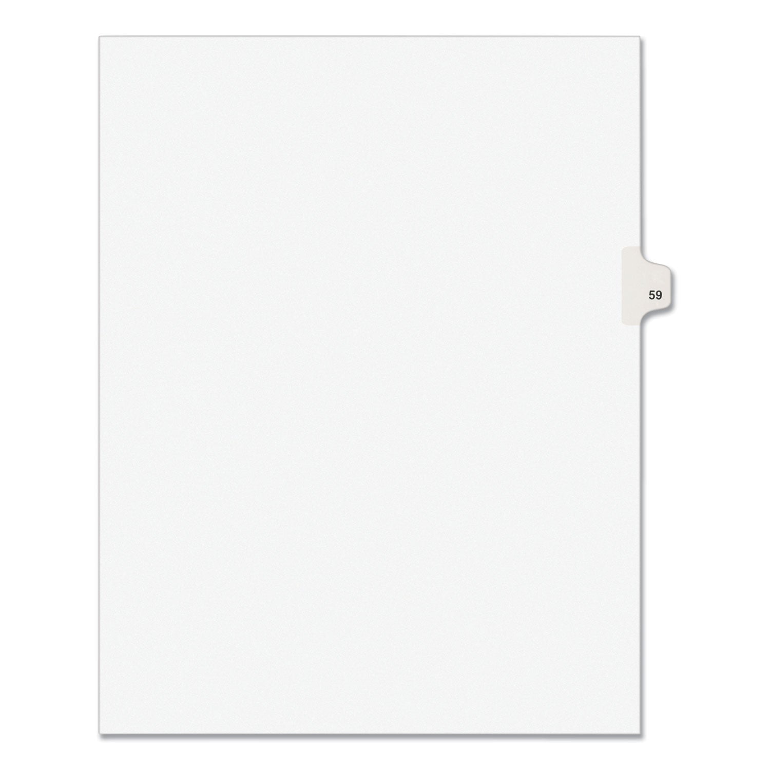 Avery Preprinted Legal Exhibit Side Tab Index Dividers, Avery Style, 10-Tab, 59, 11 x 8.5, White, 25/Pack, (1059)