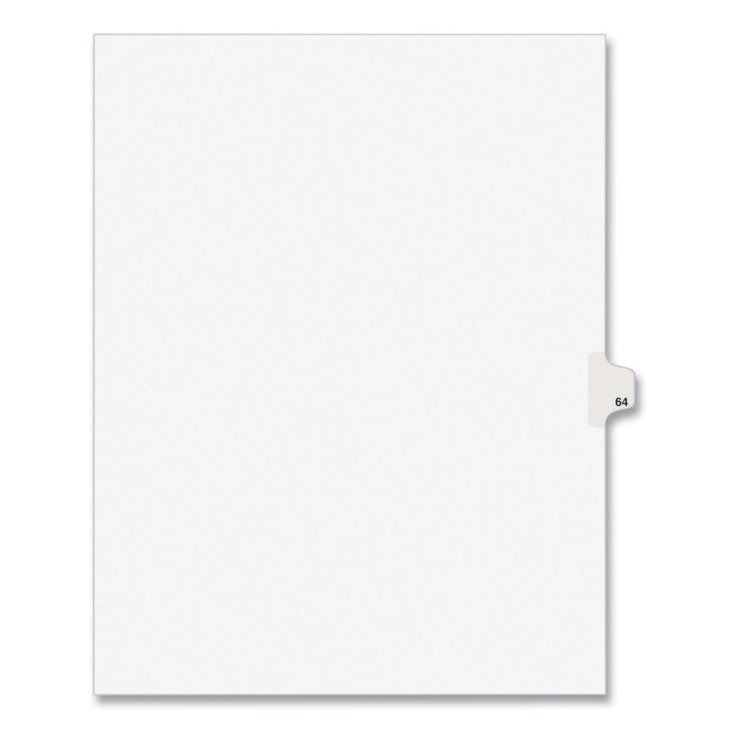 Avery Preprinted Legal Exhibit Side Tab Index Dividers, Avery Style, 10-Tab, 64, 11 x 8.5, White, 25/Pack, (1064)