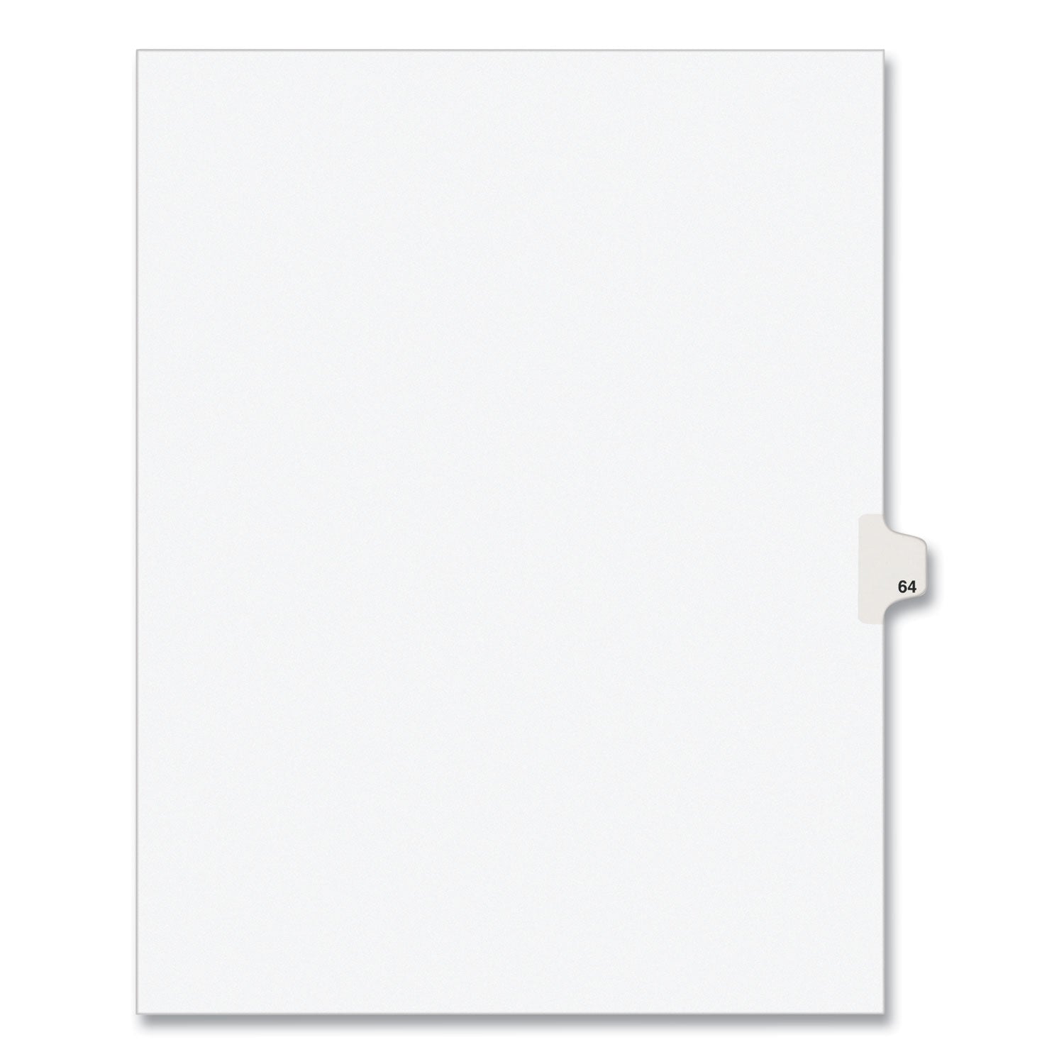 Avery Preprinted Legal Exhibit Side Tab Index Dividers, Avery Style, 10-Tab, 64, 11 x 8.5, White, 25/Pack, (1064)