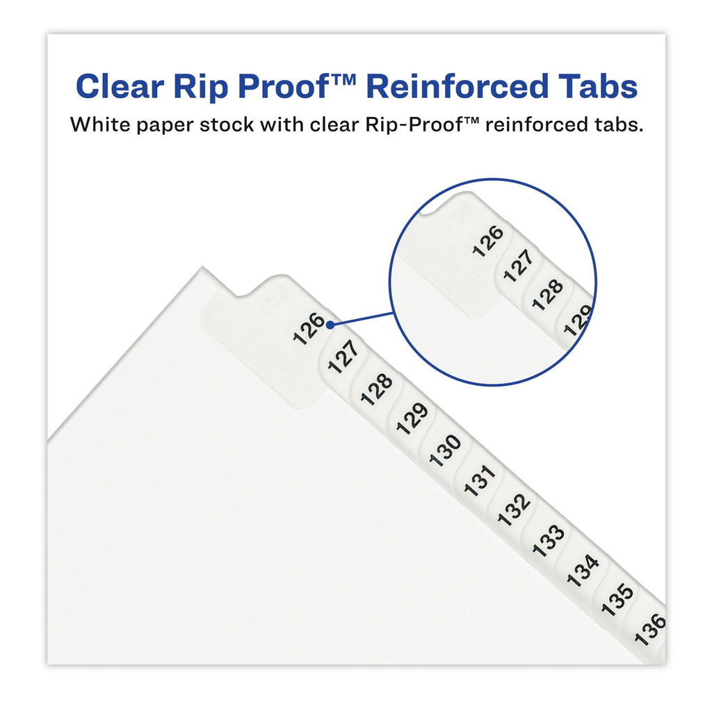 Avery Preprinted Legal Exhibit Side Tab Index Dividers, Avery Style, 25-Tab, 226 to 250, 11 x 8.5, White, 1 Set, (1339)