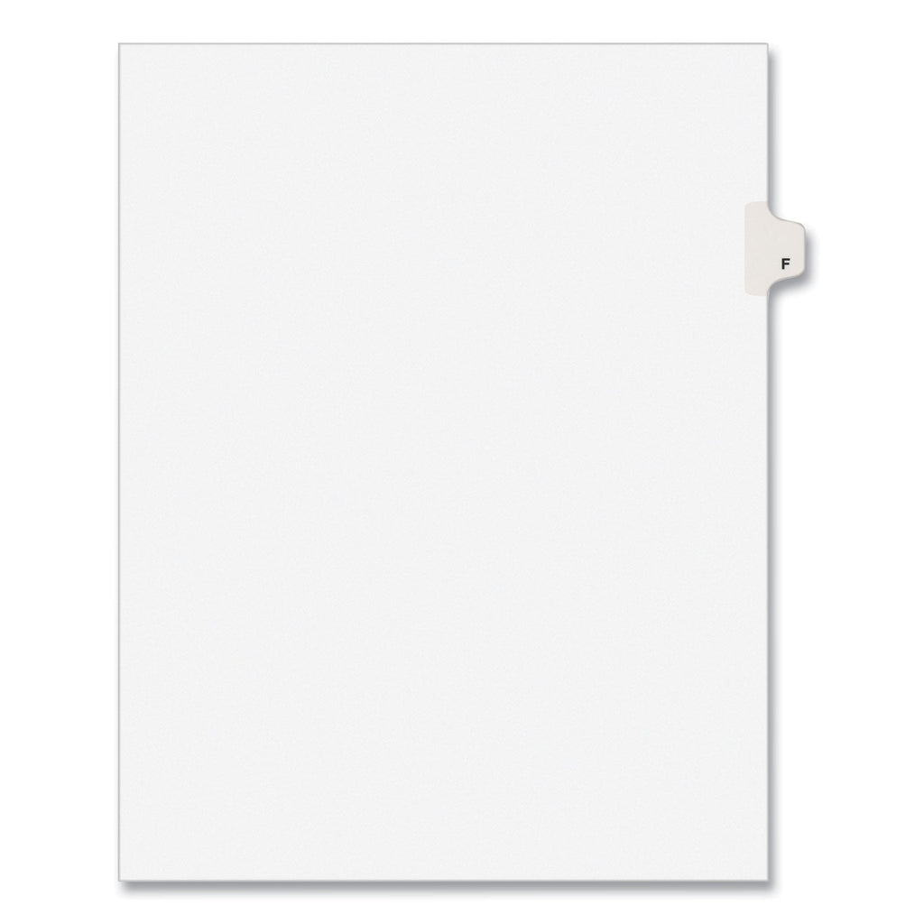 Avery Preprinted Legal Exhibit Side Tab Index Dividers, Avery Style, 26-Tab, F, 11 x 8.5, White, 25/Pack, (1406)