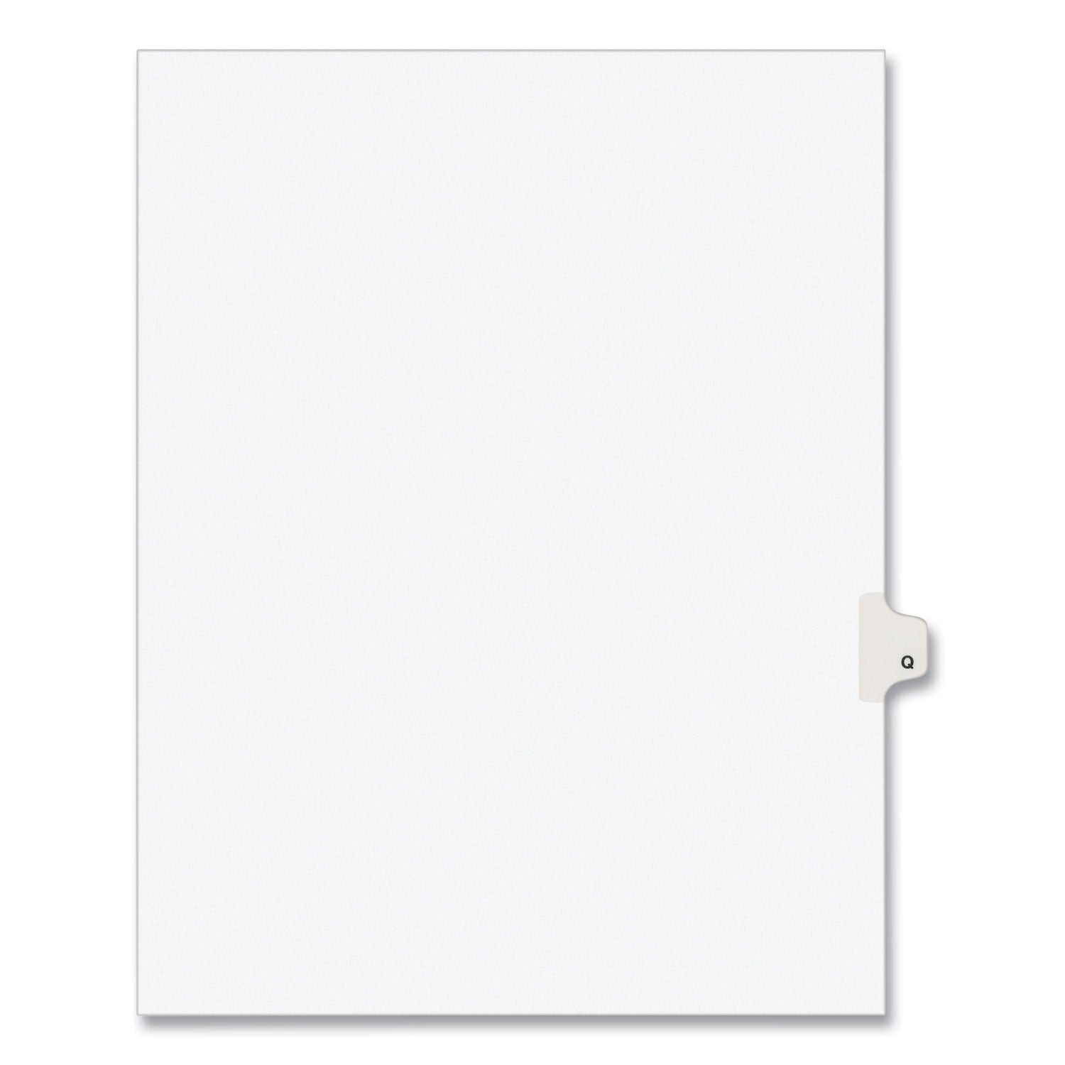 Avery Preprinted Legal Exhibit Side Tab Index Dividers, Avery Style, 26-Tab, Q, 11 x 8.5, White, 25/Pack, (1417)