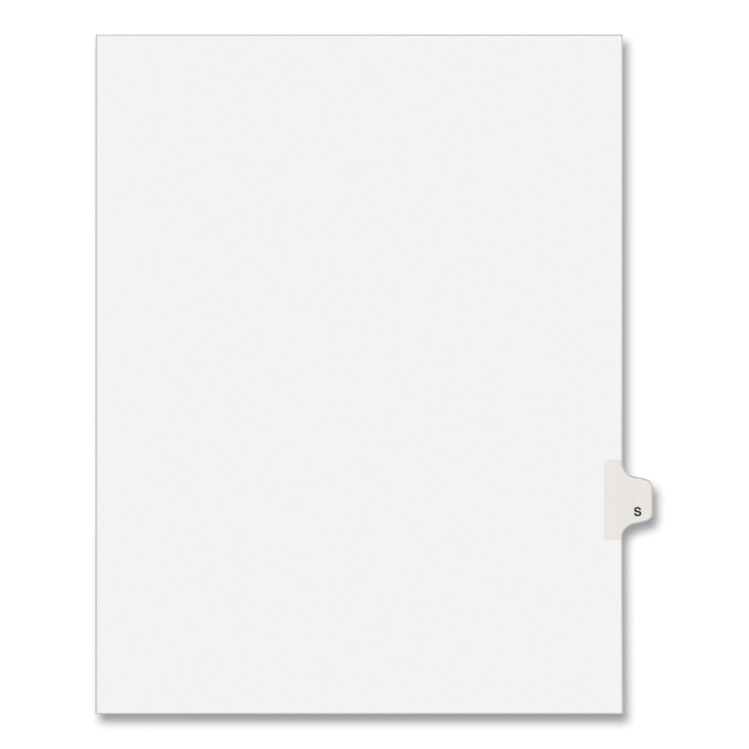 Avery Preprinted Legal Exhibit Side Tab Index Dividers, Avery Style, 26-Tab, S, 11 x 8.5, White, 25/Pack, (1419)