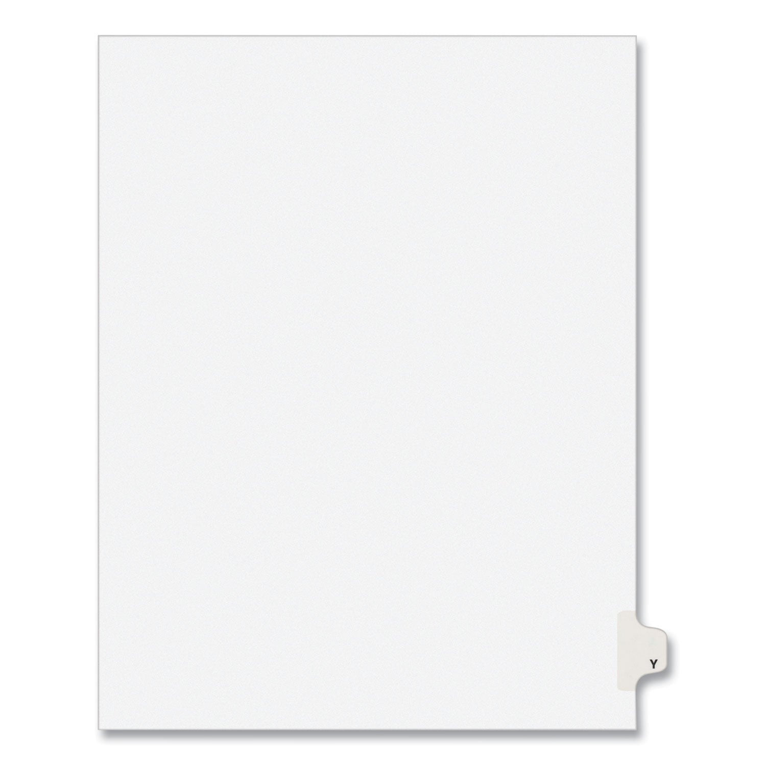Avery Preprinted Legal Exhibit Side Tab Index Dividers, Avery Style, 26-Tab, Y, 11 x 8.5, White, 25/Pack, (1425)