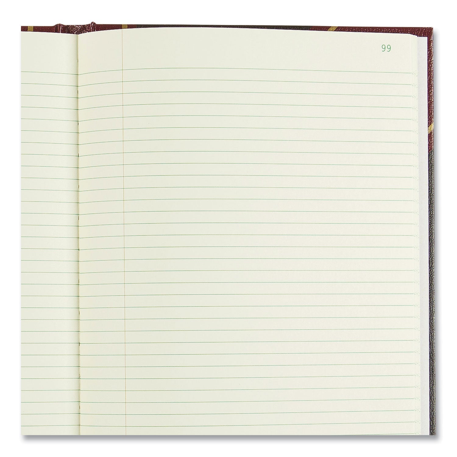 National Texthide Record Book, 1 Subject, Medium/College Rule, Black/Burgundy Cover, 14 x 8.5, 500 Sheets