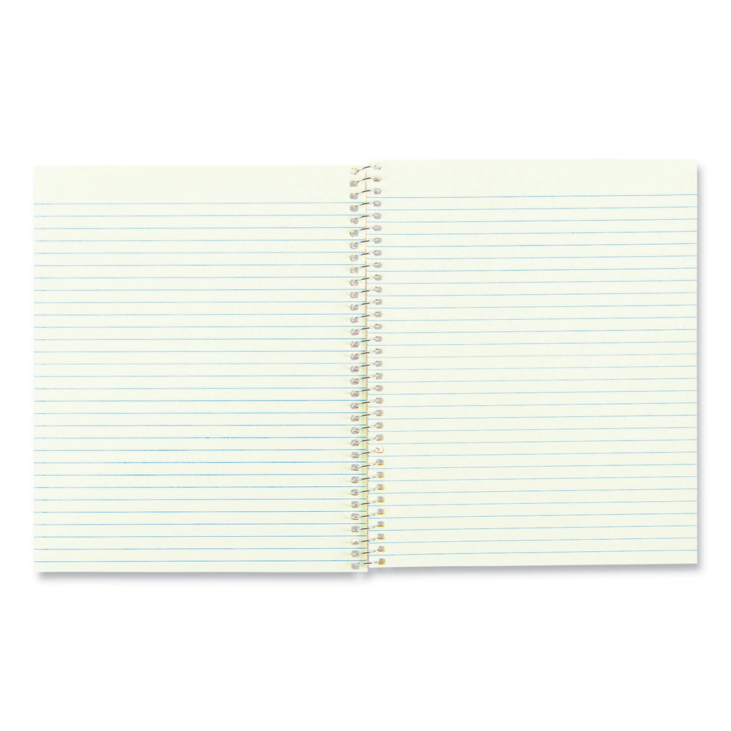 National Single-Subject Wirebound Notebooks, 1 Subject, Narrow Rule, Brown Cover, 8.25 x 6.88, 80 Eye-Ease Green Sheets