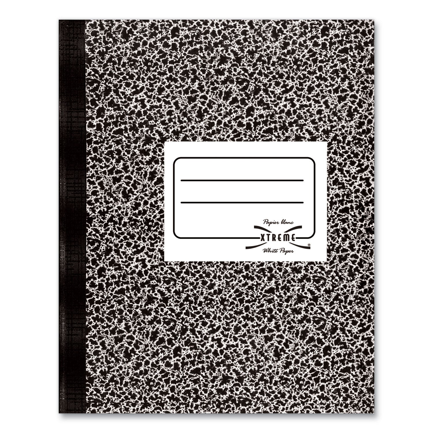 National Composition Book, Medium/College Rule, Black Marble Cover, 11 x 8.38, 80 Sheets