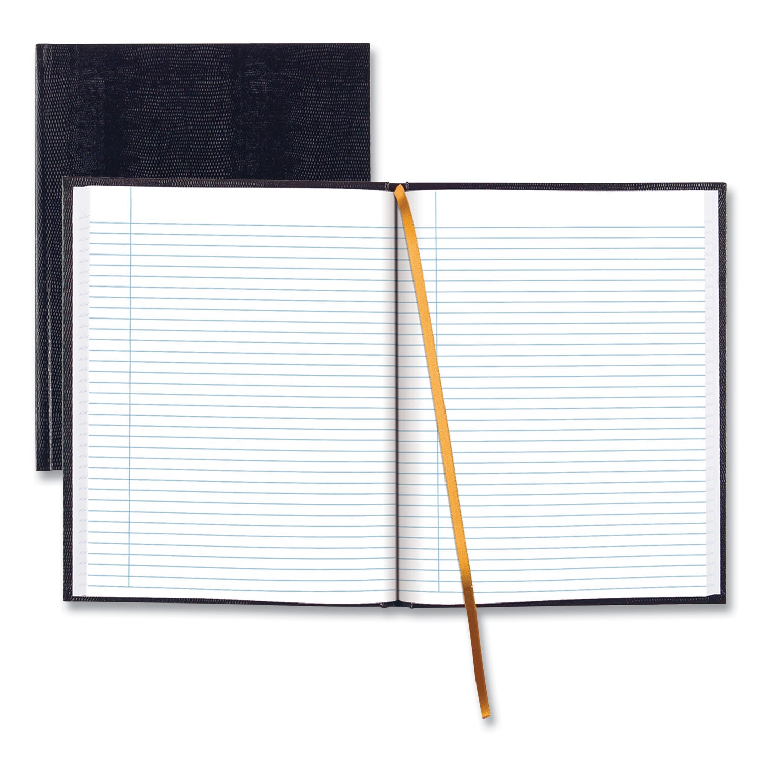 Blueline Executive Notebook, Ribbon Bookmark, 1 Subject, Medium/College Rule, Blue Cover, 11 x 8.5, 75 Sheets