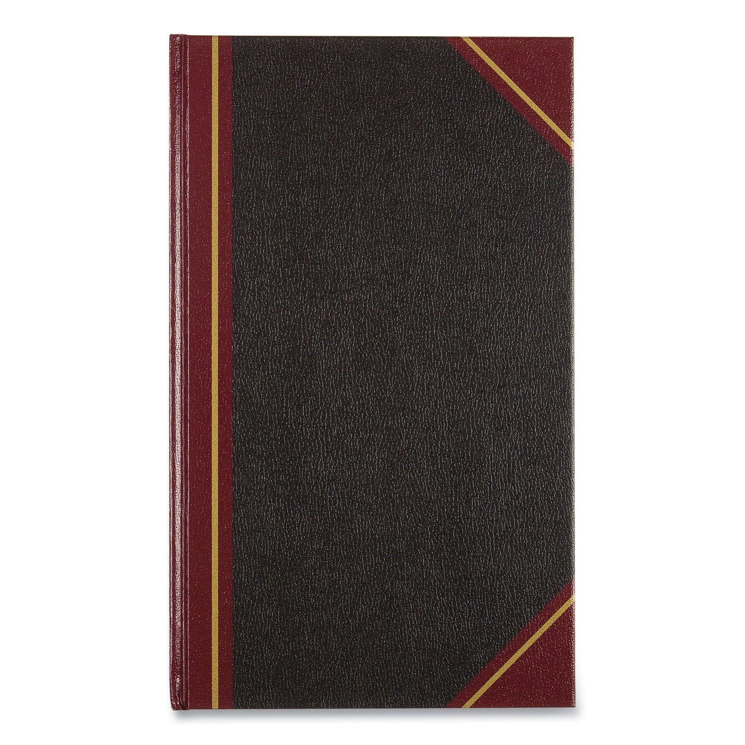 National Texthide Record Book, 1 Subject, Medium/College Rule, Black/Burgundy Cover, 14 x 8.5, 500 Sheets