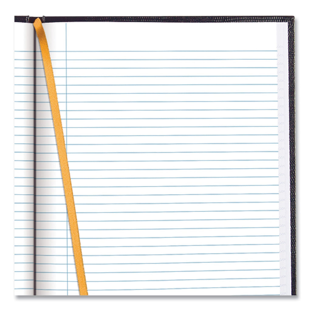 Blueline Executive Notebook, Ribbon Bookmark, 1 Subject, Medium/College Rule, Blue Cover, 11 x 8.5, 75 Sheets
