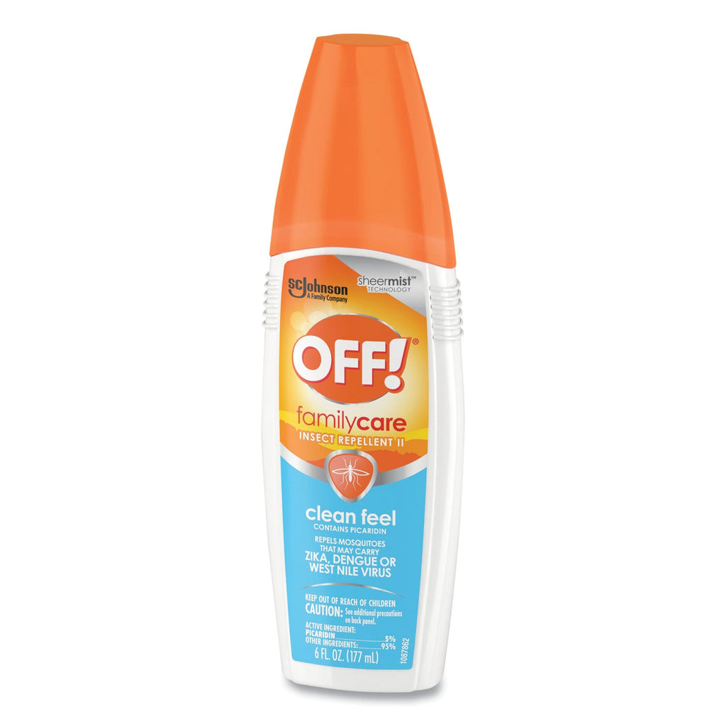 OFF! FamilyCare Clean Feel Spray Insect Repellent, 6 oz Spray Bottle, 12/Carton
