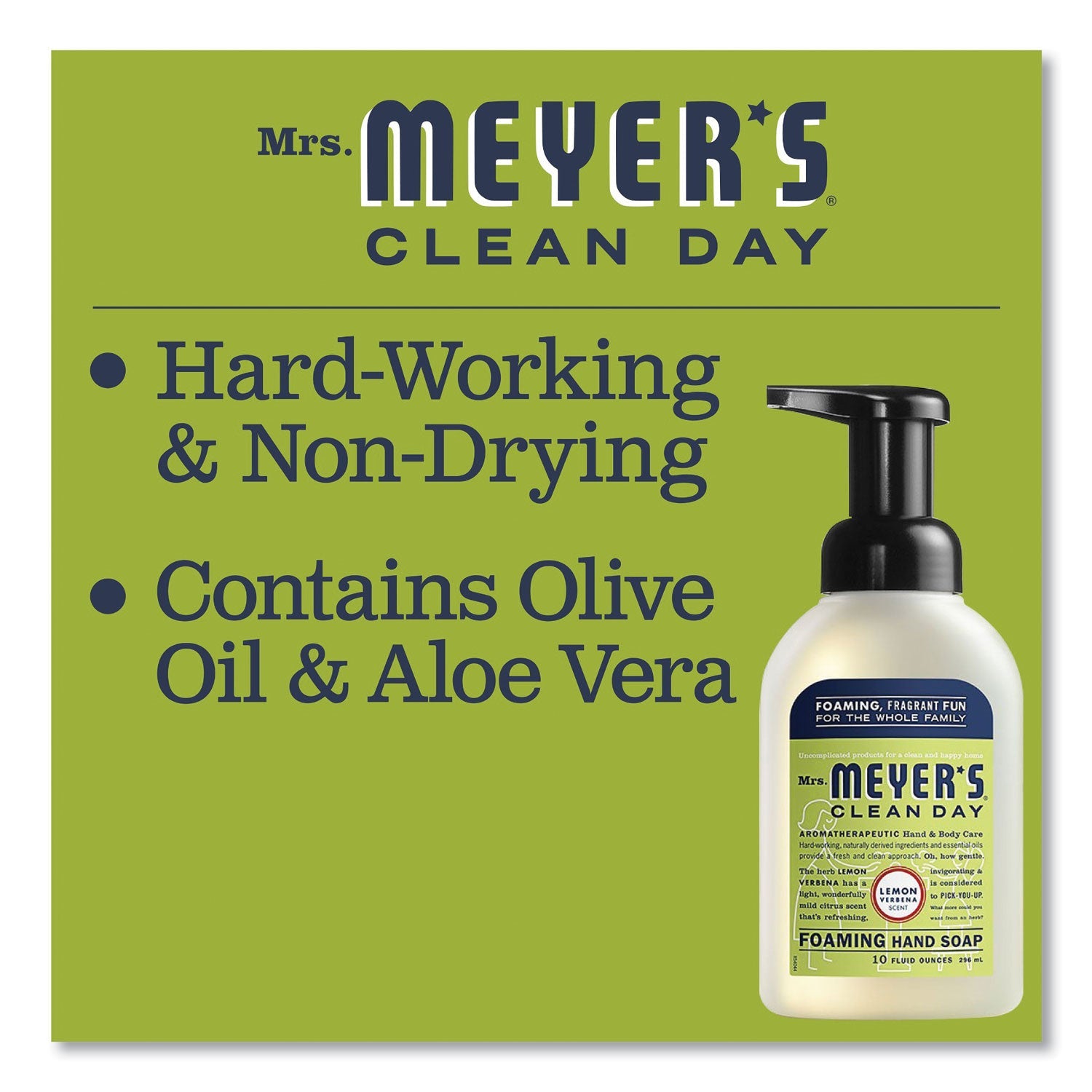 Mrs. Meyer's Foaming Hand Soap, Lemon Verbena, 10 oz