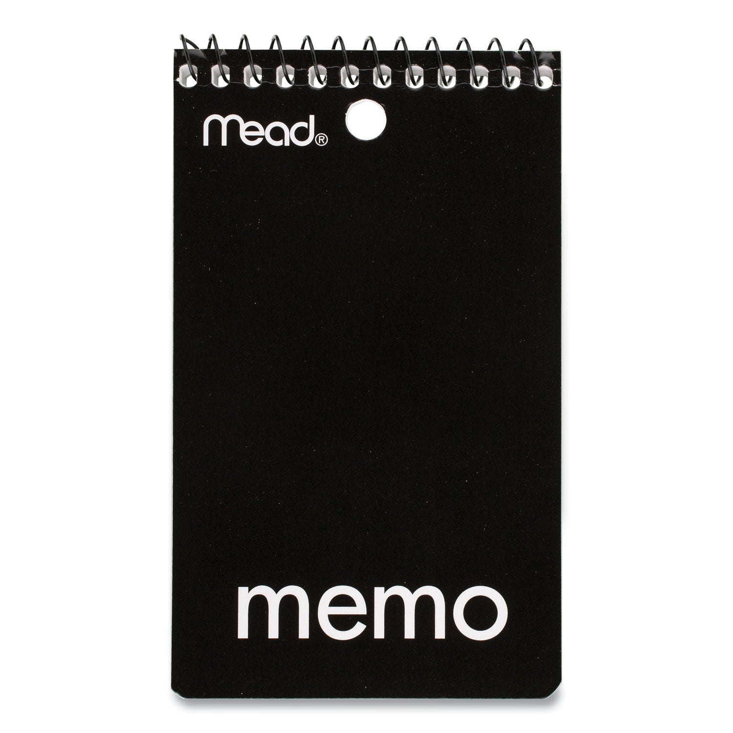 Mead Wirebound Memo Pad with Wall-Hanger Eyelet, Medium/College Rule, Randomly Assorted Cover Colors, 60 White 3 x 5 Sheets