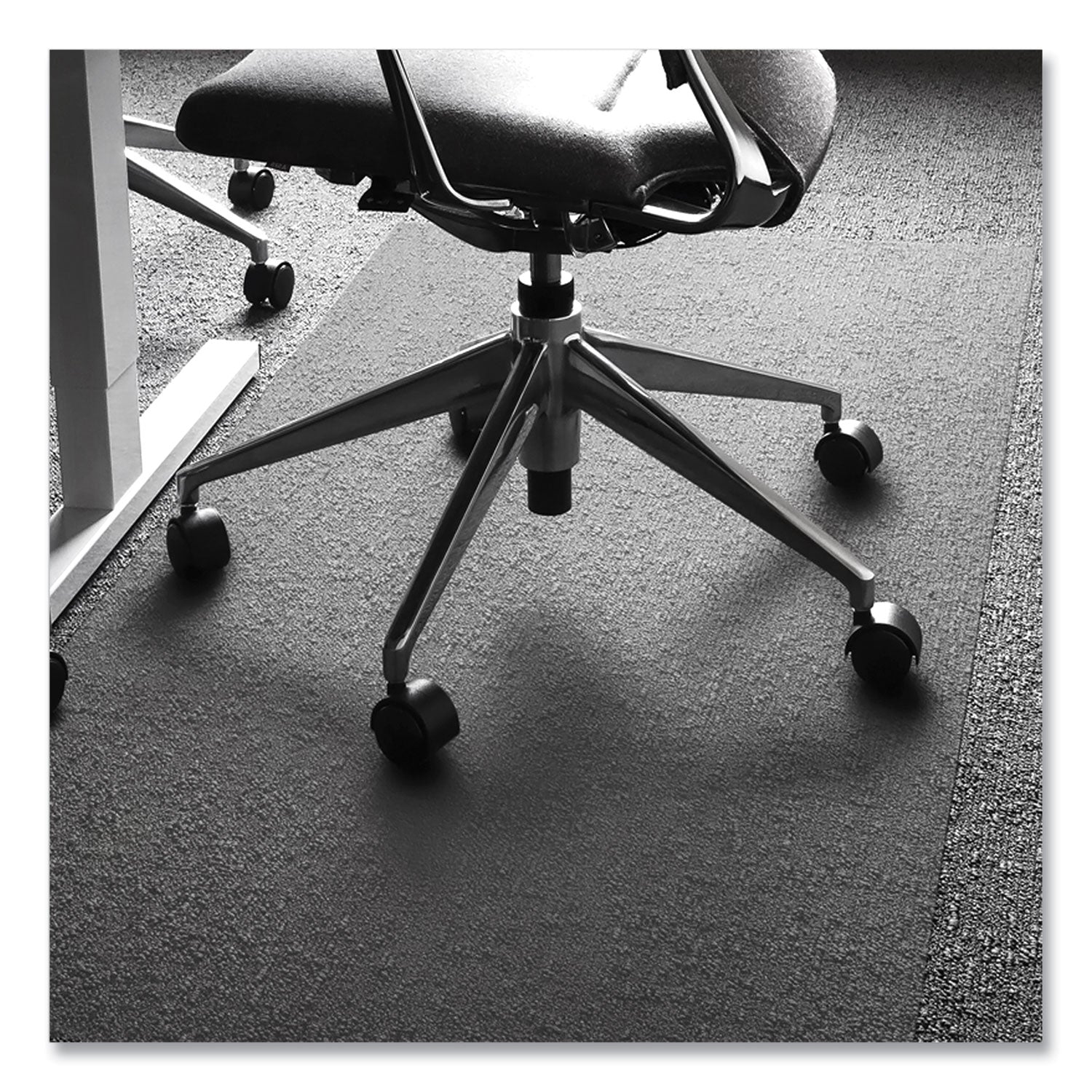 Floortex Cleartex Ultimat XXL Polycarb. Square General Office Mat for Carpets, 60 x 60, Clear