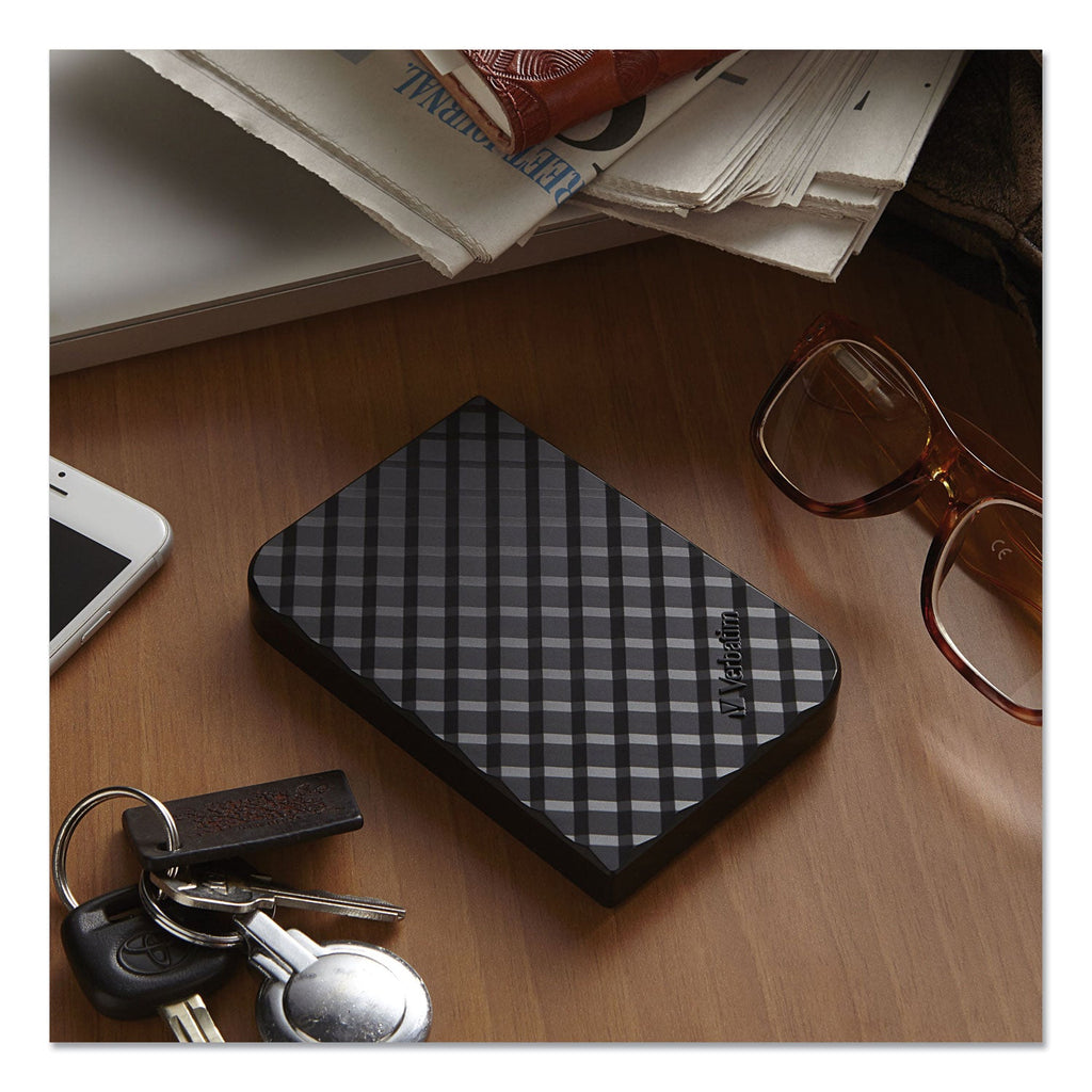 Verbatim Store N Go Portable Hard Drive, 2 TB, USB 3.0, 5,400 rpm, Black