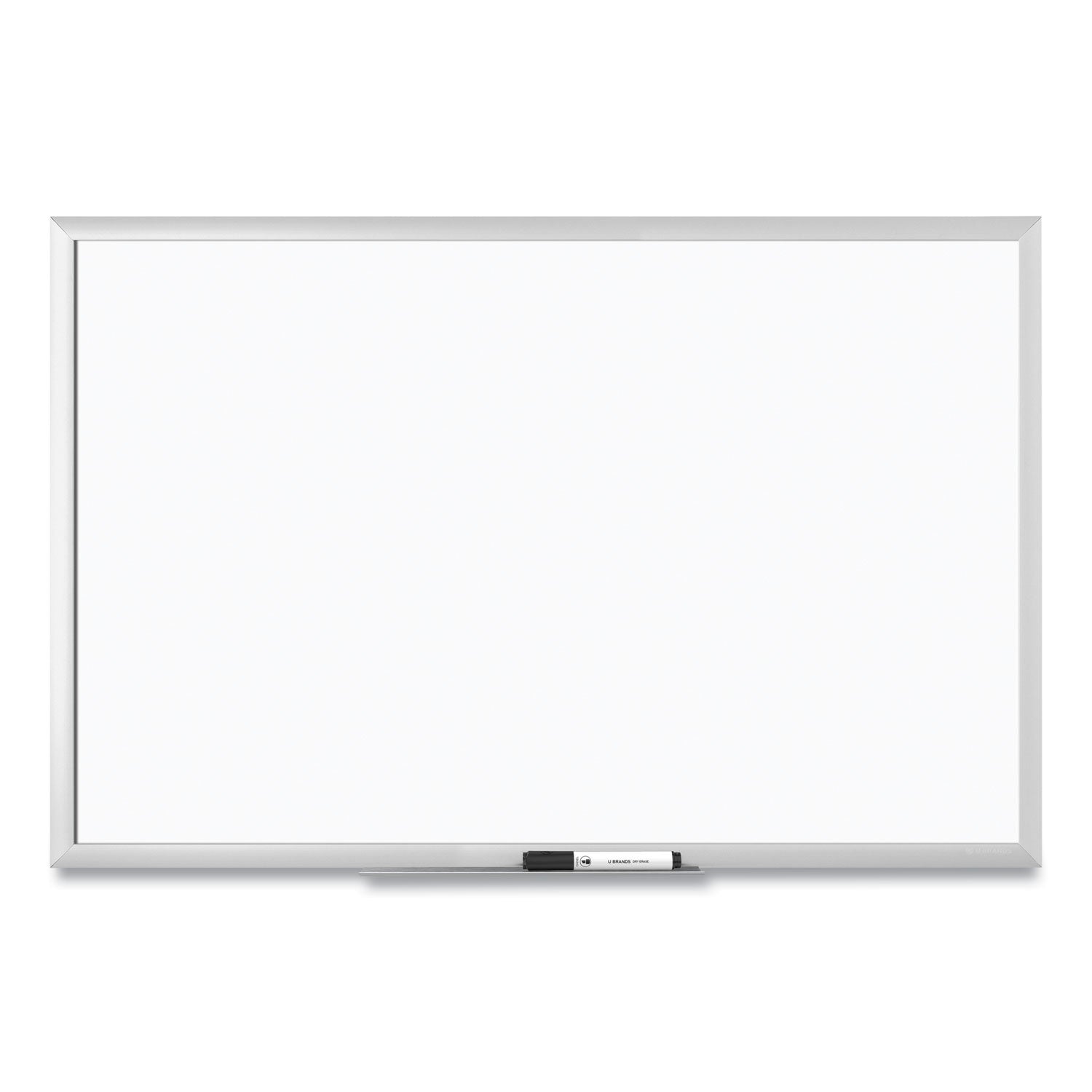 U Brands Melamine Dry Erase Board, 36 x 24, White Surface, Silver Frame