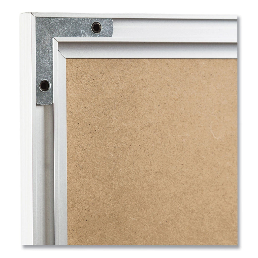 U Brands Melamine Dry Erase Board, 72 x 48, White Surface, Silver Frame
