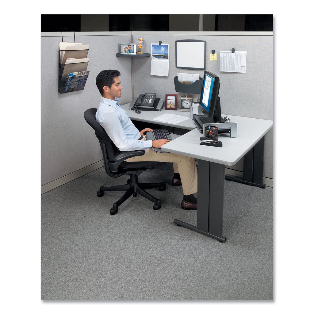 Fellowes Partition Additions Clips, 40 Sheet Capacity, Dark Graphite, 4/Pack